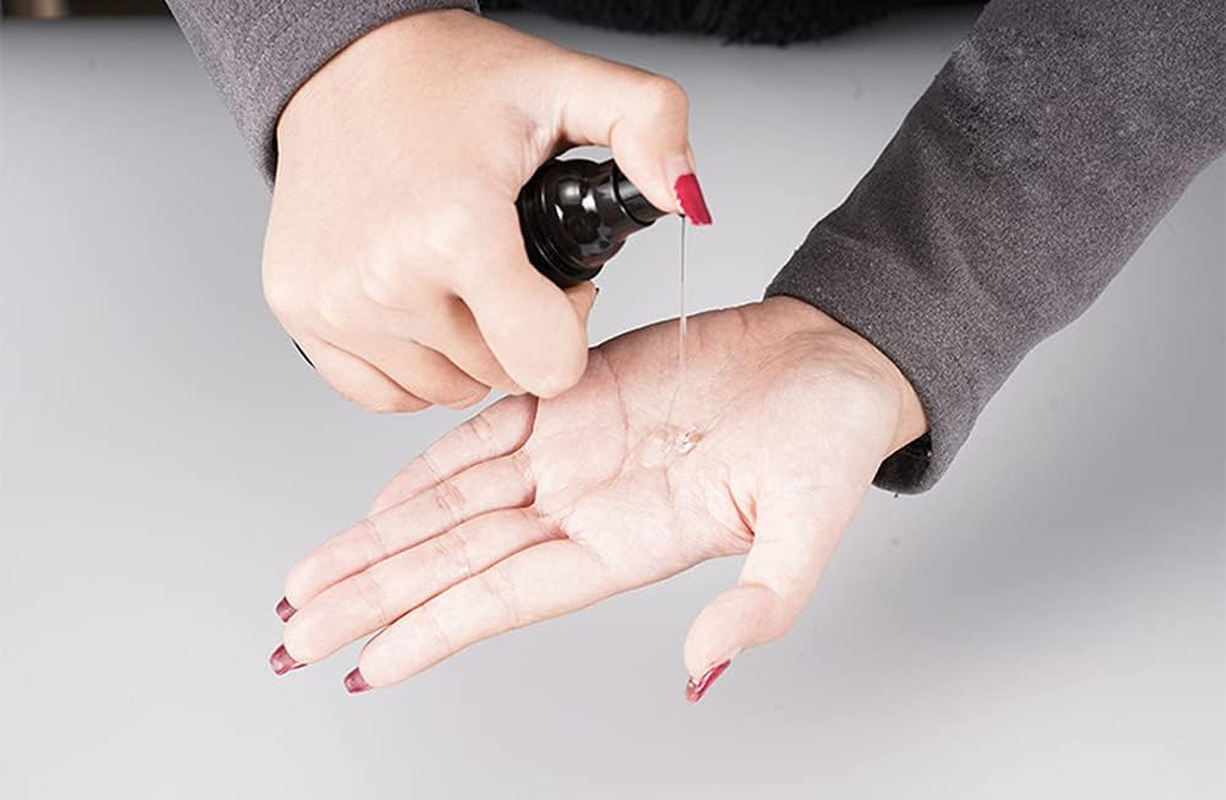 3 Pack Black Airless Pump Bottle Travel Lotion Bottles Cosmetic Cream Bottle Vacuum Pump Bottles Makeup Dispenser Container (15Ml/0.5Oz) image number 1