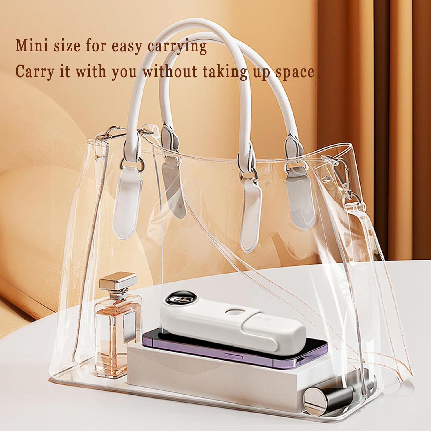 Portable Handheld Fan, Mini Rechargeable Handheld Fan, USB Spray Fan With，Pocket Fan, USB Powered Folding Personal Fan, Good for Travel, Eyelashes, Cute Small Pocket Fan for Women, Girl（White） image number 6