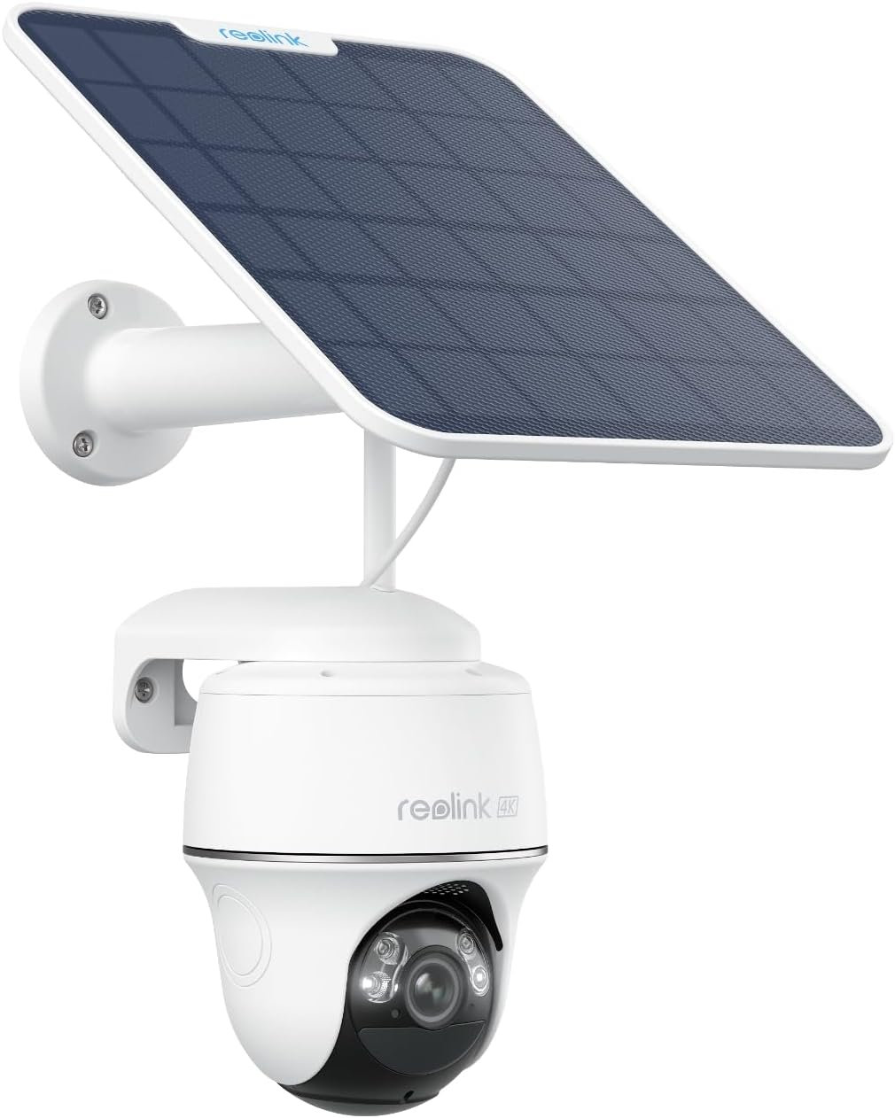 REOLINK First 4K Solar Security Camera Wireless Outdoor, Argus PT 3W Sun-Powered Panel, 360&deg; Pan Tilt Battery Cam with 8MP Color Night Vision, 2.4/5 Ghz Wi-Fi, No Monthly Fee