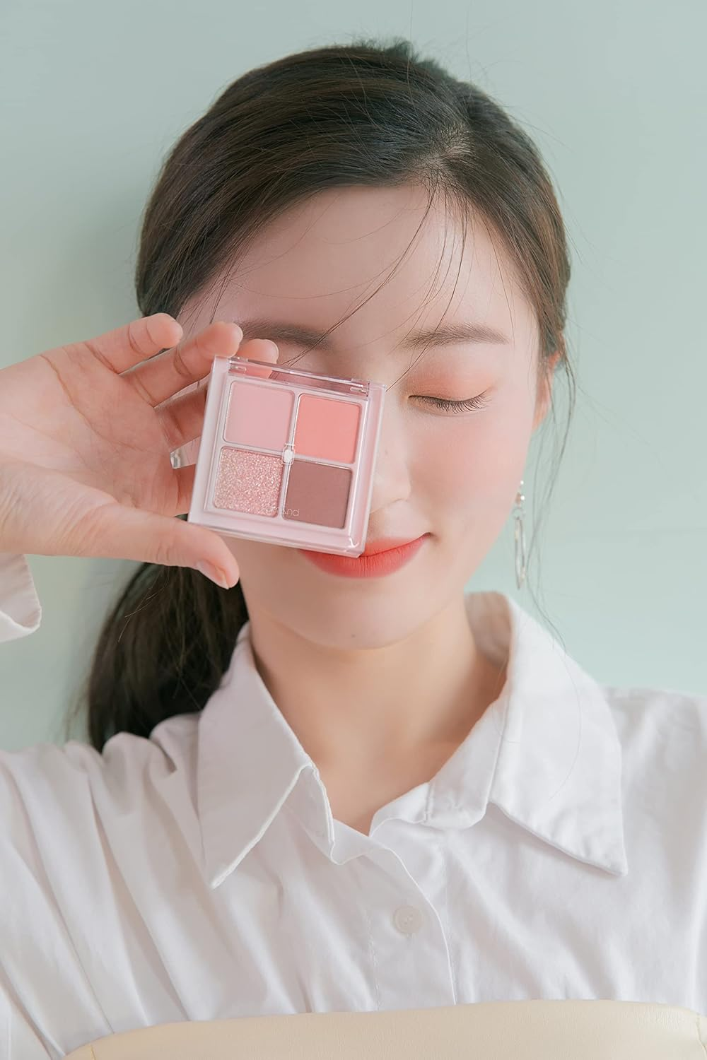 ROMAND Better than Eyes Milk Series 2 Types Eye Shadow (W02 DRY PEACH BLOSSOM) - W02 Dry Peach Blossom image number 3