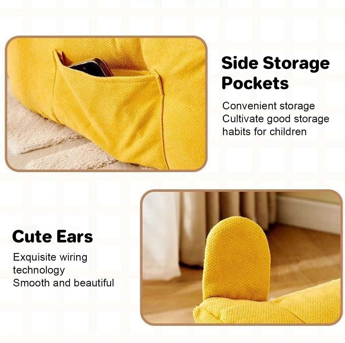 AIMALL Pet Sofa Chair, Plush Bear-Shaped Small Sofa for Cats & Small Dogs, Comfortable Lazy Lounge with Armrests, Non-Slip, Soft Cushion for Living Room & Bedroom - 3 Colours image number 6