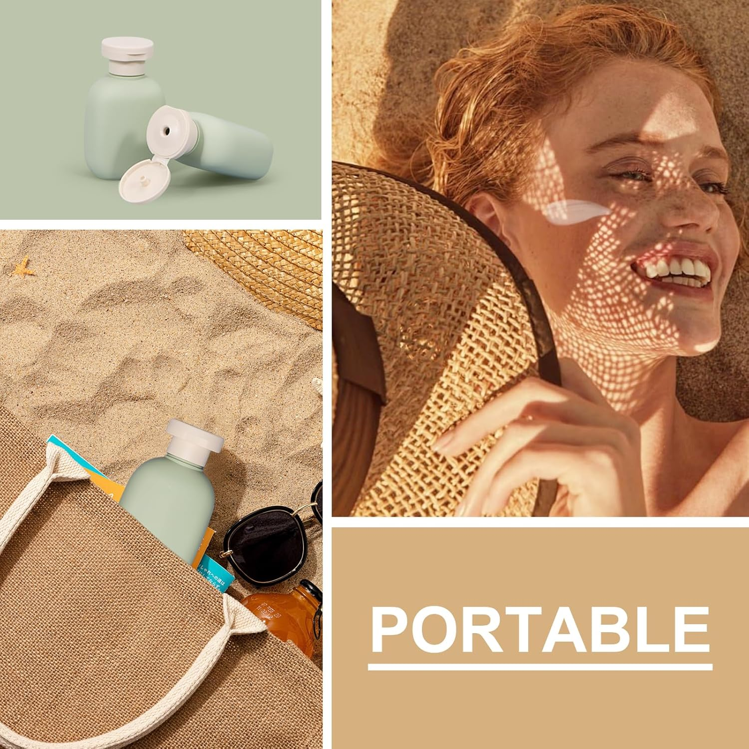 UMETASS 3.4 Oz Small Plastic Travel Shampoo Bottles, Empty Plastic Squeeze Bottles with Flip Cap for Toiletries, Leakage-Proof Travel Shampoo and Conditioner Bottles