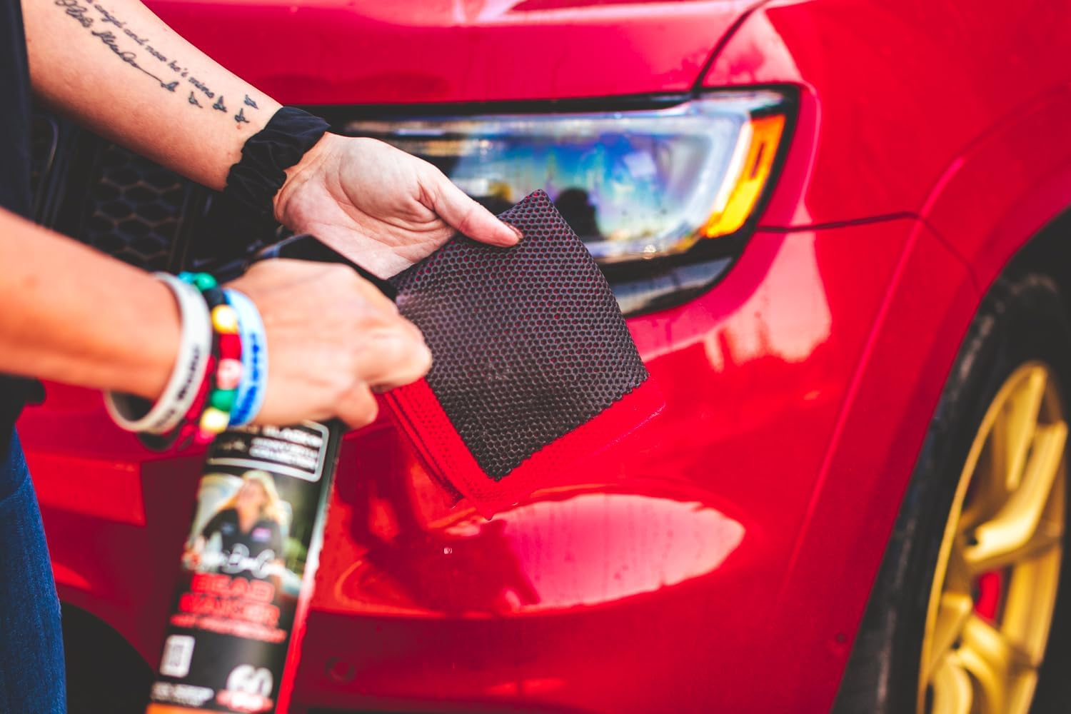 P&S Detail Products - Clay Decontamination Towel - Effective Cleaning & Release of Paint Contaminants; Increase Wax and Sealant Bond; Enhance Gloss and Depth of Color; Fine Grade (12In. X 12In.) image number 2