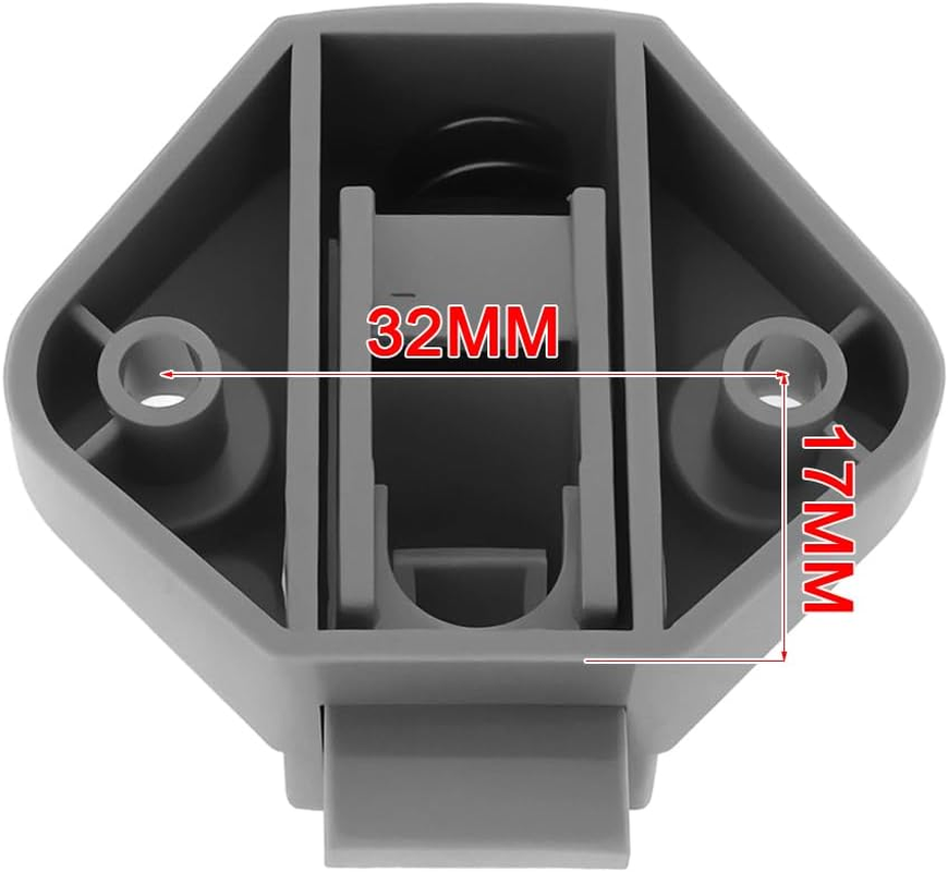 SING F LTD 2Pcs Grey Cupboard Door Handle Nylon Base Half Moon Push Lock Latch Knob Base Push Lock Base Cabinet Locks Handle Base for Car RV Caravan Boat Cupboard Drawers image number 3