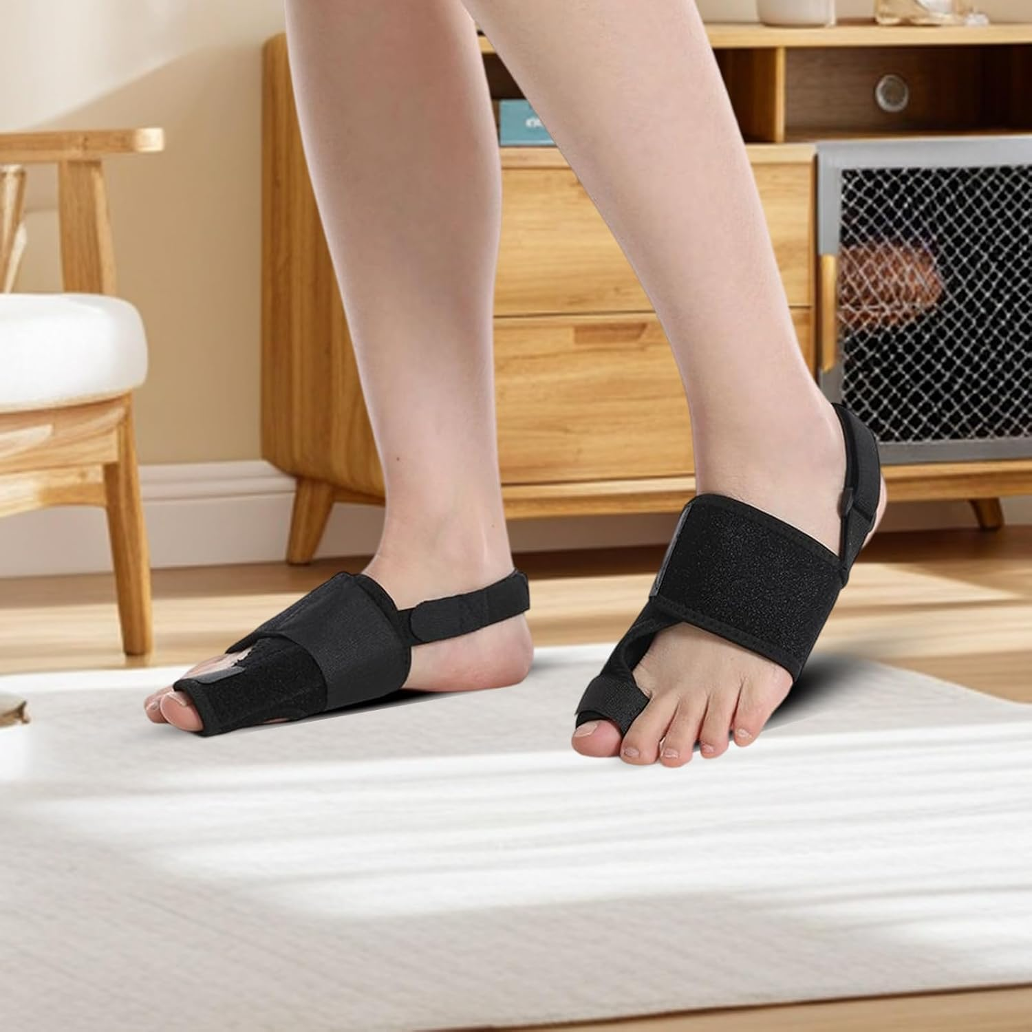 DAWCBVJQ Big Toe Straightener,2 Piece Adjustable Toe Corrector - Correction Separators Ergonomic Breathable Protector for Yoga Pedicure Men image number 5