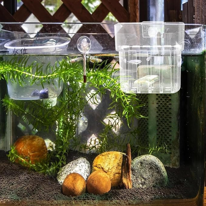 2 Pcs Clear Aquarium Plant Holder,Aquarium Planter Cups for Emersed Plants,Hanging Planter with Hole,Suitable for Aquatic Plant Cultivation and Water Feature Decoration