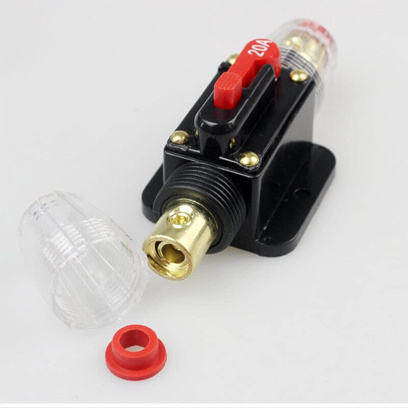 AIMALL 20-150AMP Manual Reset Circuit Breaker 12V/24V Dual Battery Fuse Holder, IP67 Waterproof Car Audio Inline Breaker Switch for Automotive Marine RV Truck image number 6