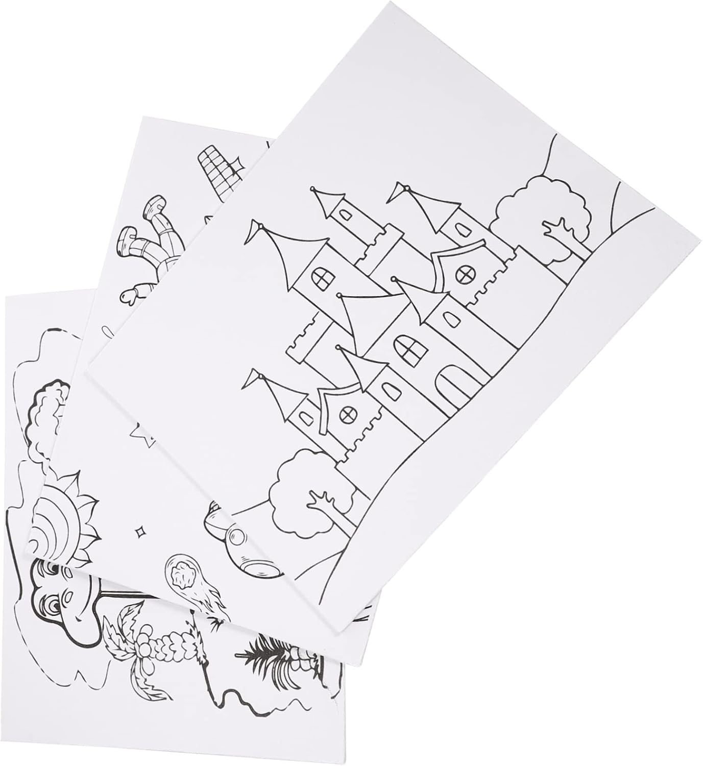 SHINEOFI 3Pcs Acrylic Painting Canvas Pre-Drawn Boys and Girls Art Canvases for Painting Art Supplies image number 5