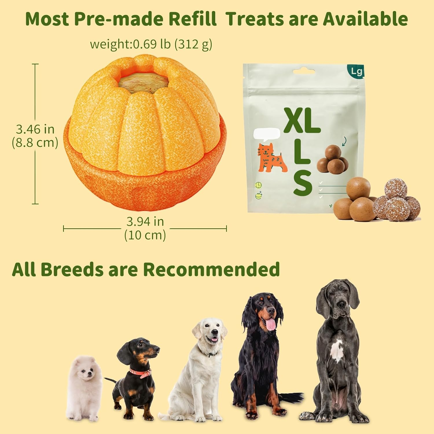 Joybruko Interactive Dog Toys for Aggressive Chewers, /No Oil Needed/Smooth Screwing Frozen Treat Freezable Dog Puzzle Treat Dispensing Toy to Keep Them Busy for Small Medium Large Breeds image number 4