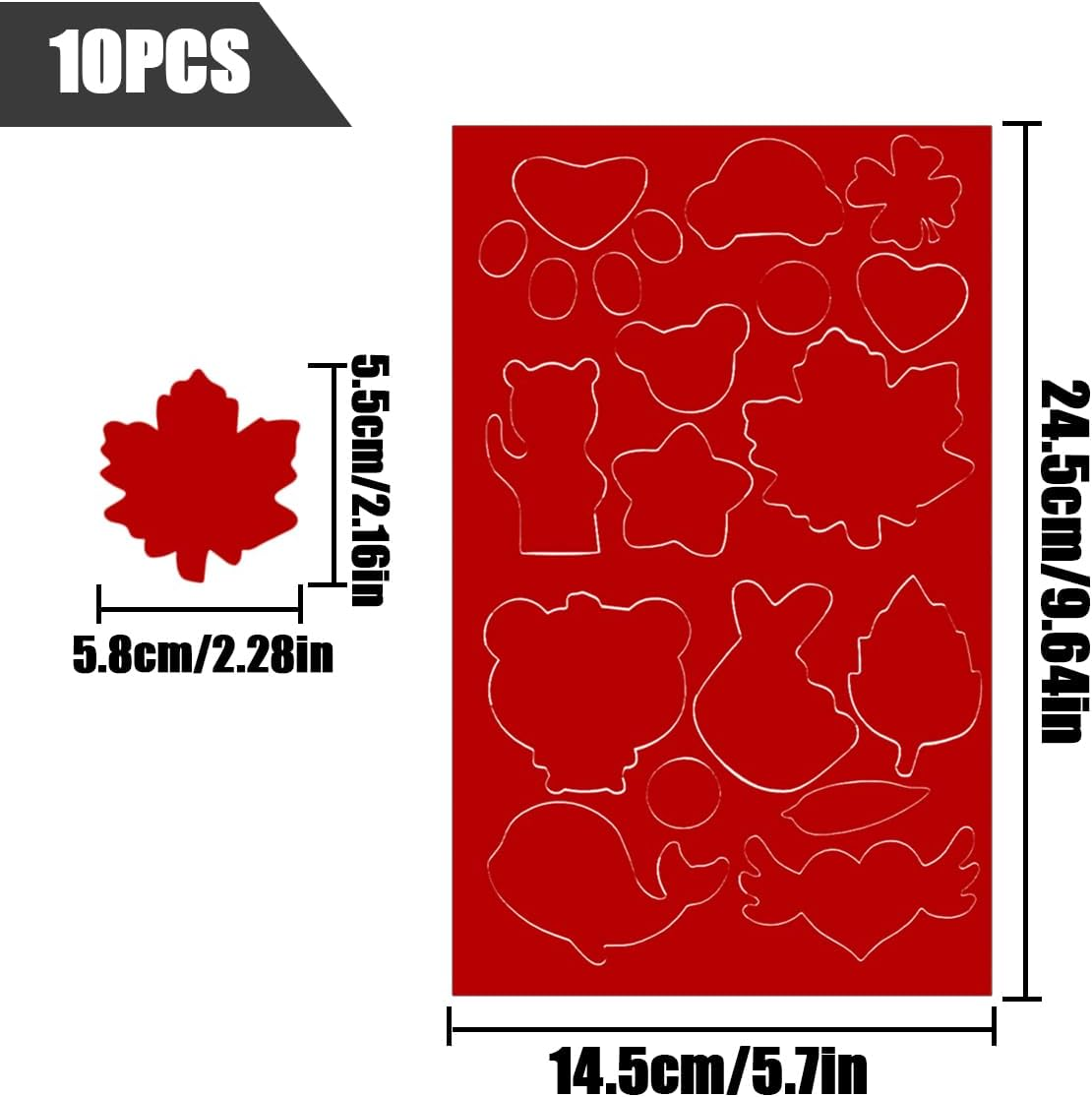 NILLOS Self Adhesive Nylon Patches, 10 PCS Waterproof Fabric Repair Patches for Puffer Jackets, Coats, Tents, Sleeping Bags (9.64 * 5.7 In) image number 1