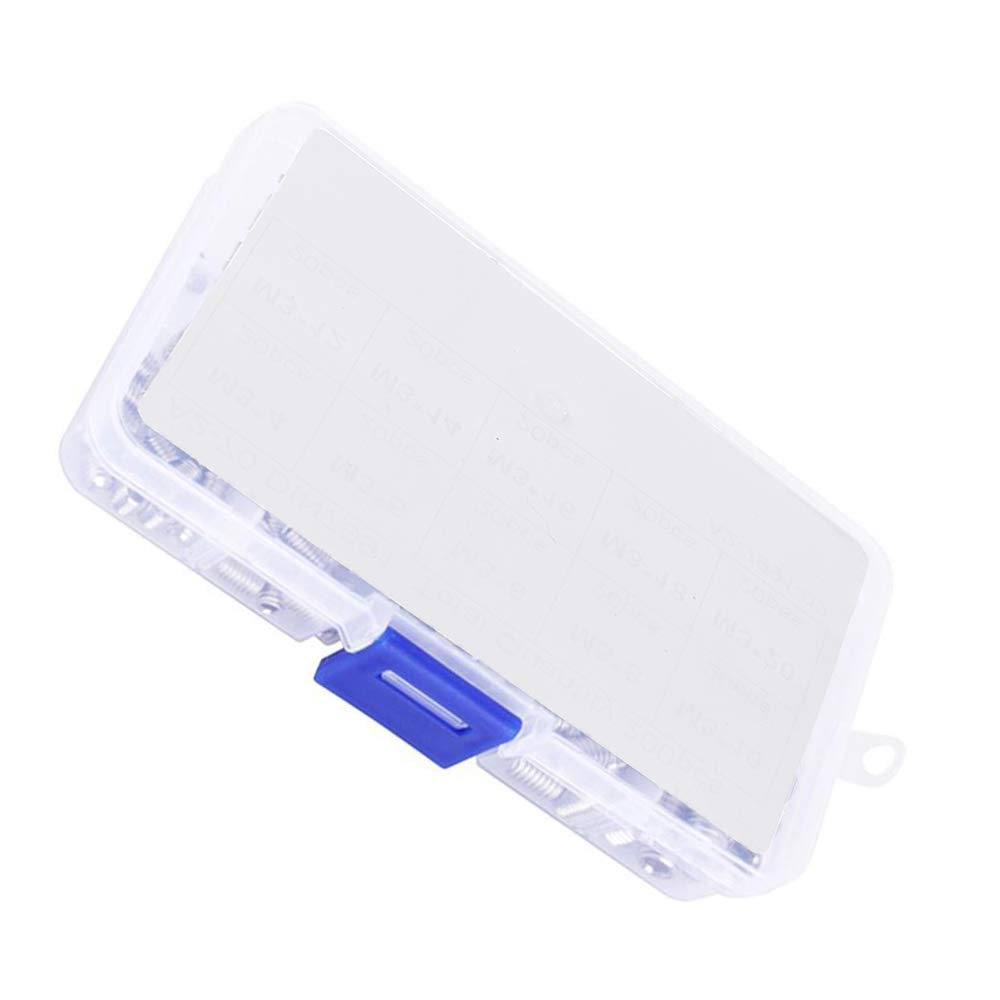 Yakamoz Allen Head Screw, Set of 200Pcs M3 M4 M5 M6 M8 Hex Allen Head Socket Grub Screw Stainless Steel Cup Point Metric Screws Assortment Fasteners Kits image number 6