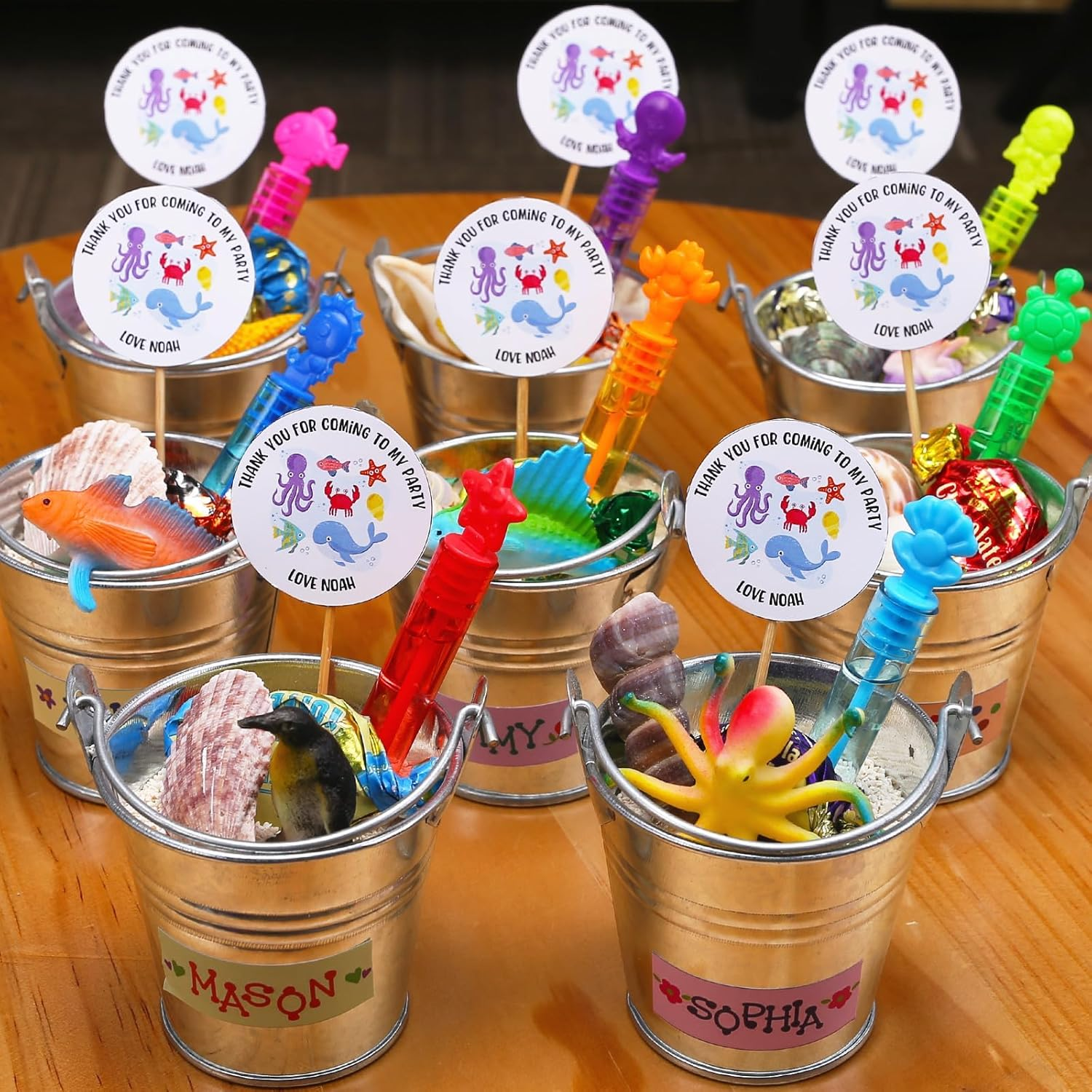 32 Pcs Bubbles for Sea Party Favor, 8 Style Mini Bubble Wands for Kids Toddler with Display Box, Mermaid Birthday Party Supplies, Goody Bag Filler, School Classroom Prizes, Summer Outdoor Gifts Toy image number 5