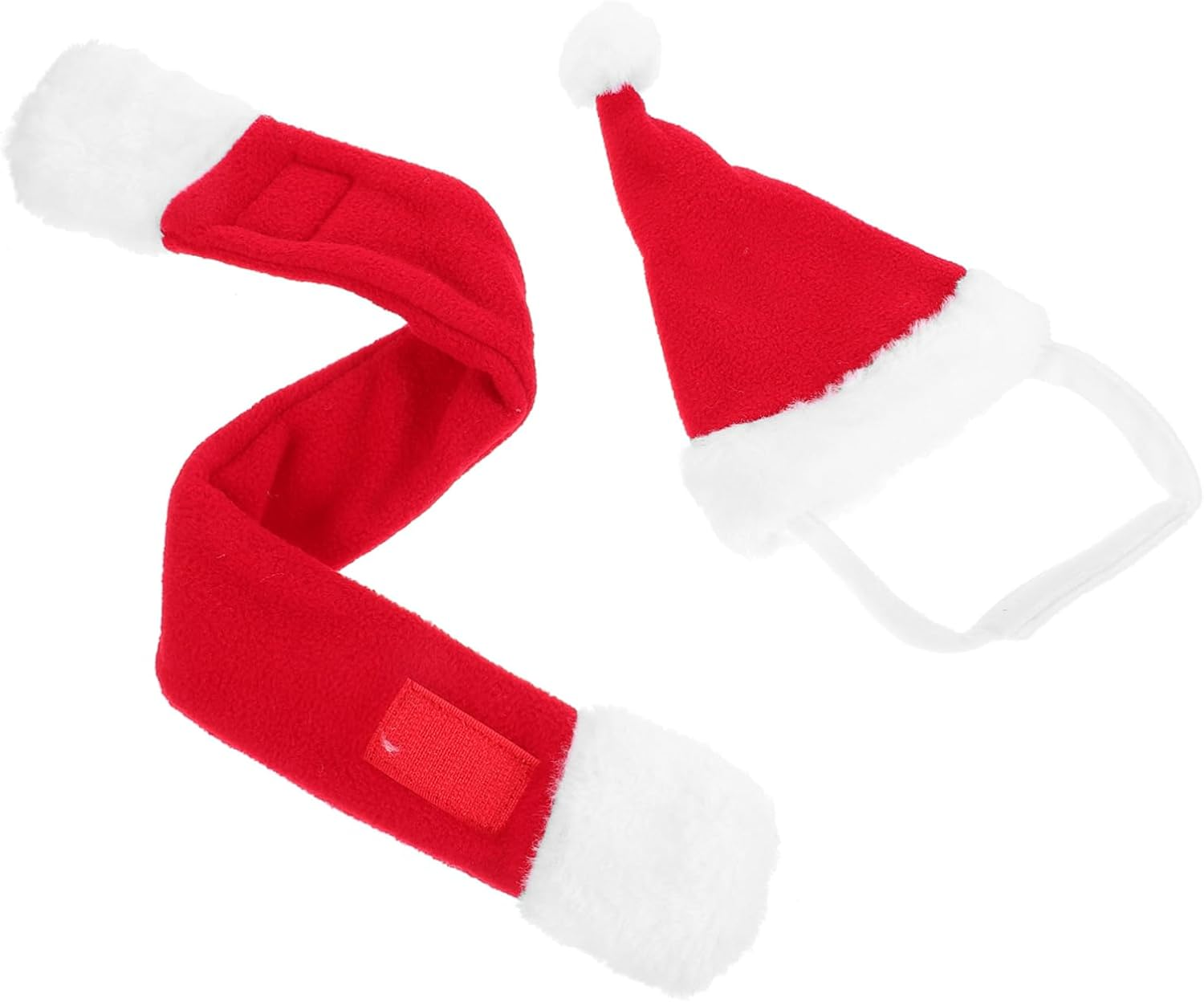 Christmas Pet Red Hat and Scarf for Dogs Washable Pet Scarf and Hat for Holiday Costume and Dog Christmas Decoration image number 5