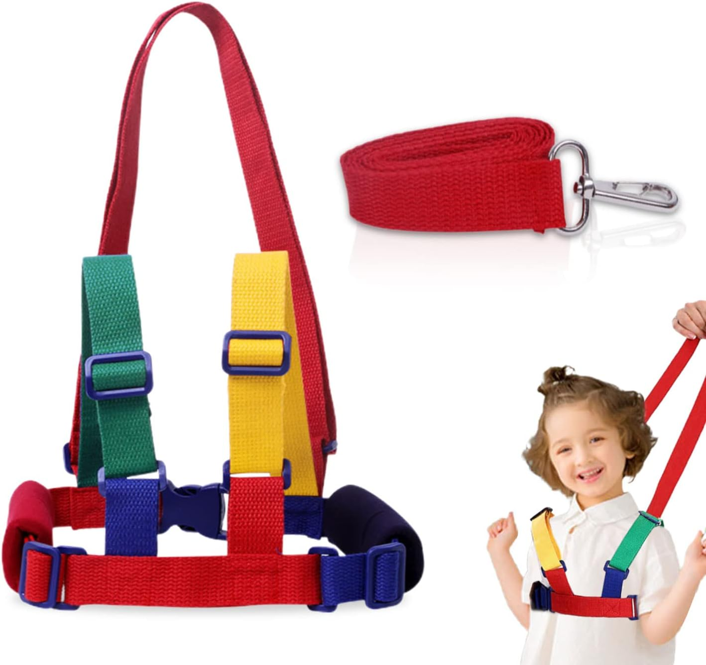 Walking Harness and Safety Leash Anti-Lost, Baby Safety Walking Harness Child Toddler Child Rope Leash Walking Hand Belt, Anti-Lost Rope for Children, Safety Wrist Link, Baby Leash image number 2