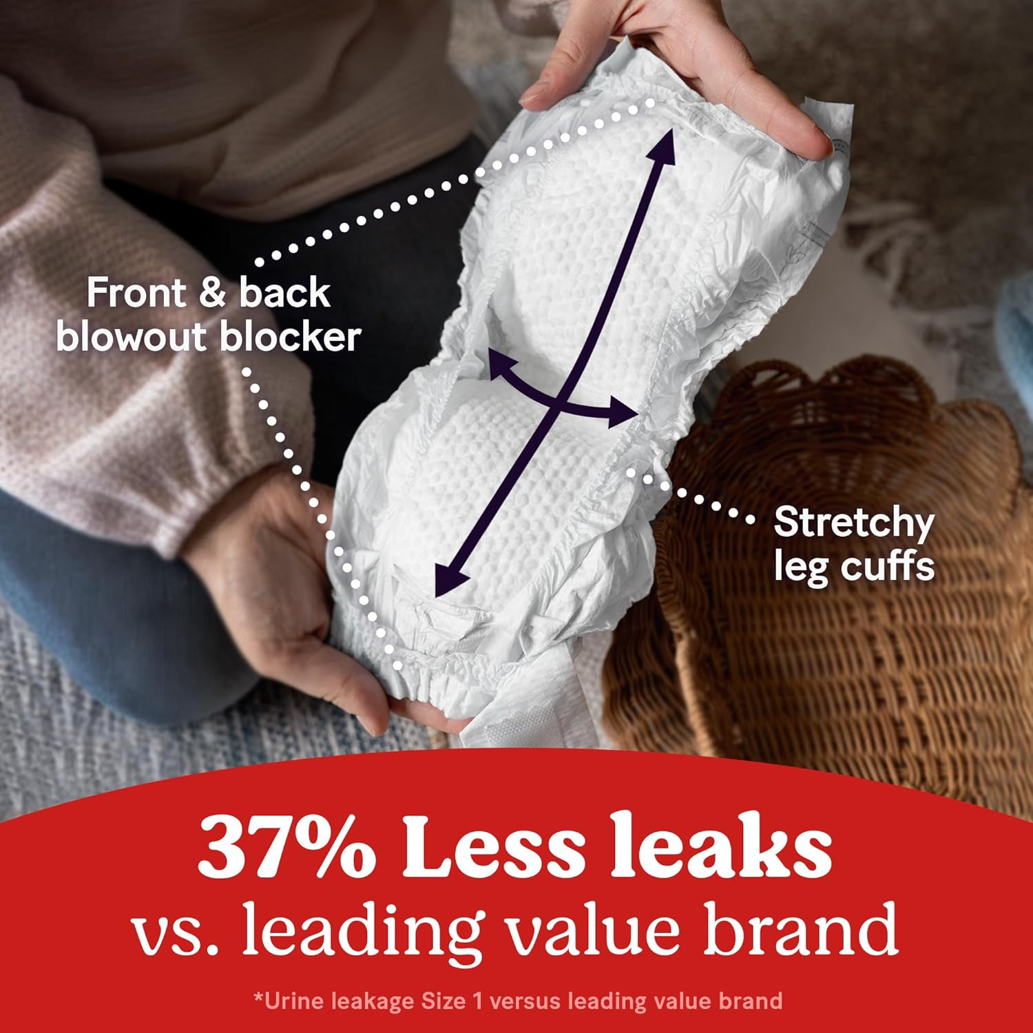 Huggies Little Snugglers Baby Diapers, Size 1 (Up to 14 Lb.), 96 Ct, Giga Jr Pack (Packaging May Vary) image number 4