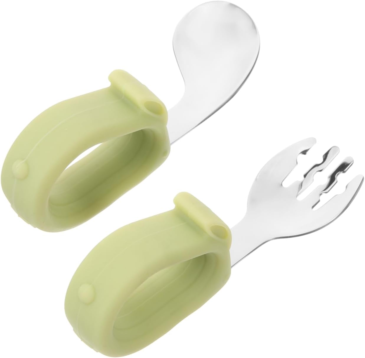 Toddler Utensils Set Toddler Training Fork & Spoon with Storage Box, Short Handle for Travel Home image number 5