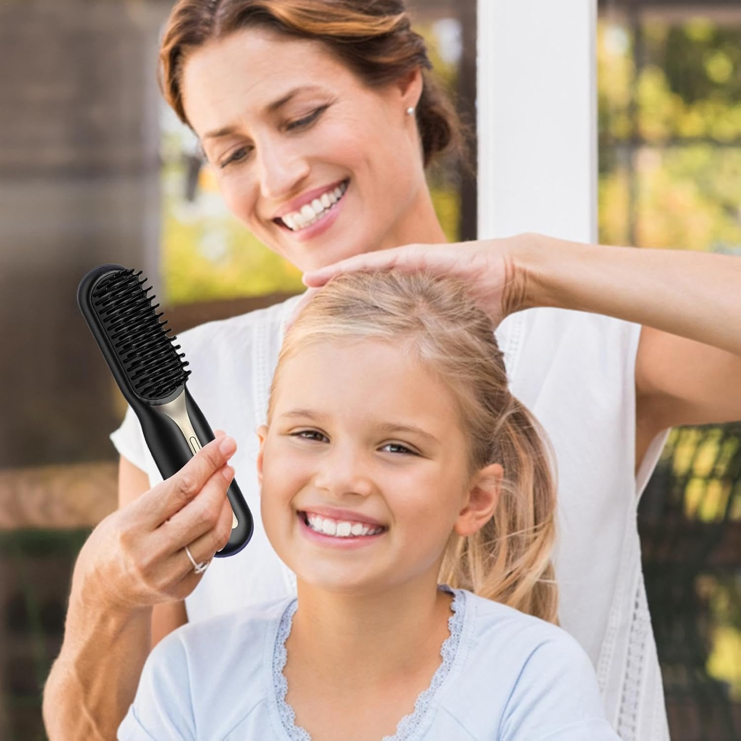 Handheld Cordless Hair Straightener | Compact Cordless Hairs Brush | Battery Powered Hair Styling Brush, Travel Hair Straightening Solution, Rechargeable Cordless Hair Styling Tool image number 3