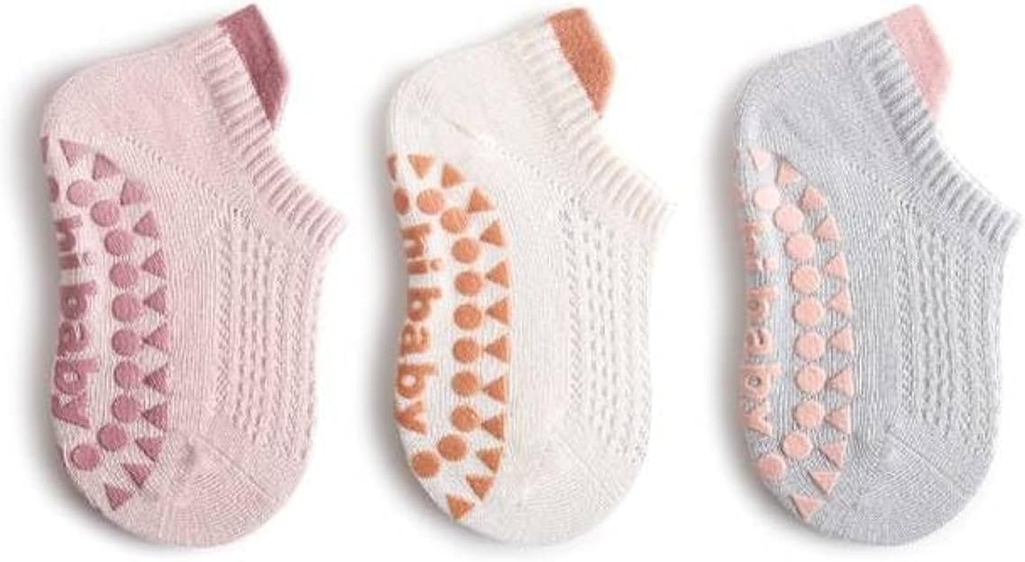 Non-Slip Baby Socks Spring Summer Season - for Baby'S Safe Steps - Soft Cotton - Grippy Soles - for Babies, Girls and Boys Toddlers (0-5) Y image number 5