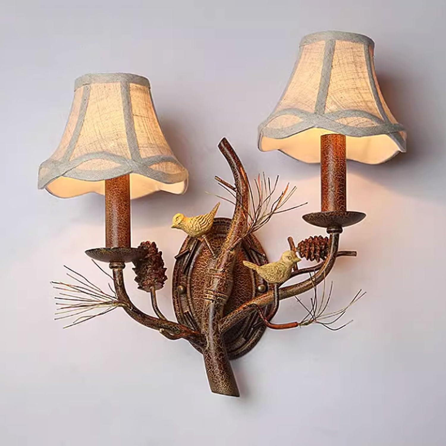 Rural Bird Wall Lamp Wall Lamps Interior Lighting Fixture Retro Wall Sconce Wall Lamps Compatible with Bedroom Living Room Wall Lighting image number 3