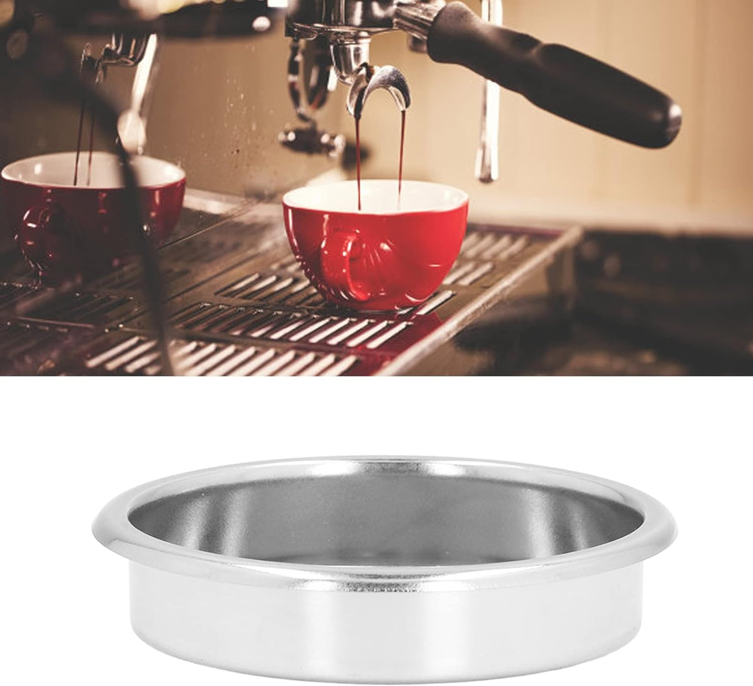 Backflush Cleaning Disc, 58Mm Stainless Steel Semi Automatic Coffee Machine Backflush Insert Blind Filter for Coffee Machine Cleaning image number 5