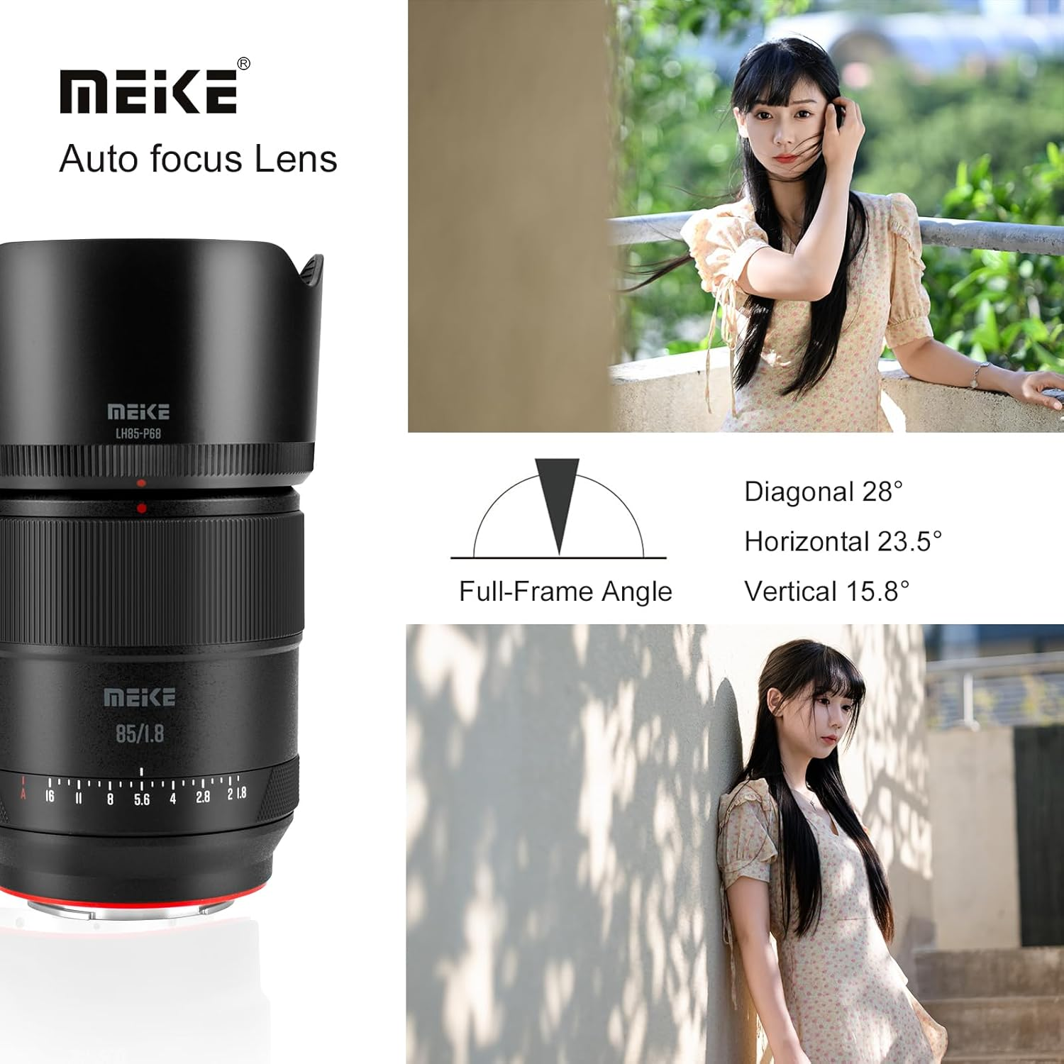 Meike 85Mm F1.8 Pro Auto Focus Medium Telephoto STM Stepping Motor Full Frame High Resolution 8K Prime Portrait Lens Compatible with Sony E Mount Cameras A7 A7R A7IV A7R IV A7III A7SIII A9 A7C A7CII image number 2