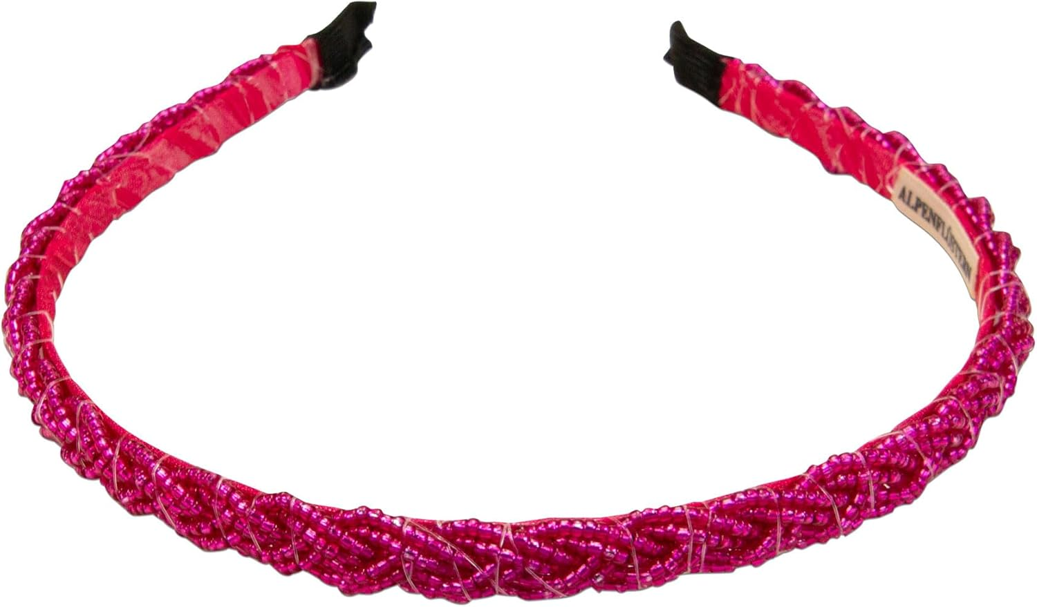 Alpenfl&uuml;stern Costume Headband Beads Braided Look &ndash; Women'S Hair Accessories Braided Hair Band Non-Slip for Dirndl (In Traditional Colours) ADV138 (Fuchsia Pink)) image number 3
