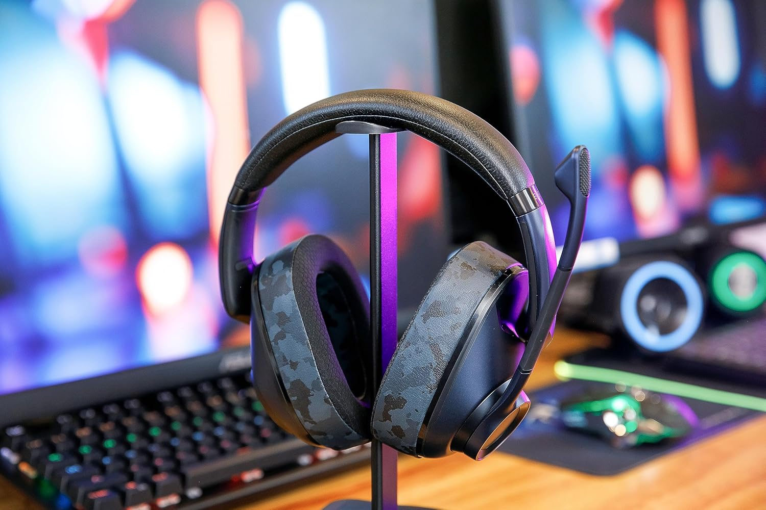 WC Freeze EPOS H6 Pro - Cooling Gel Earpads for EPOS H6 Pro/Sennheiser GSP 600 / GSP500 / GSP550 / GSP670, Made by Wicked Cushions - Enhance Comfort, Durability, Thickness | Black Camo - Black image number 7