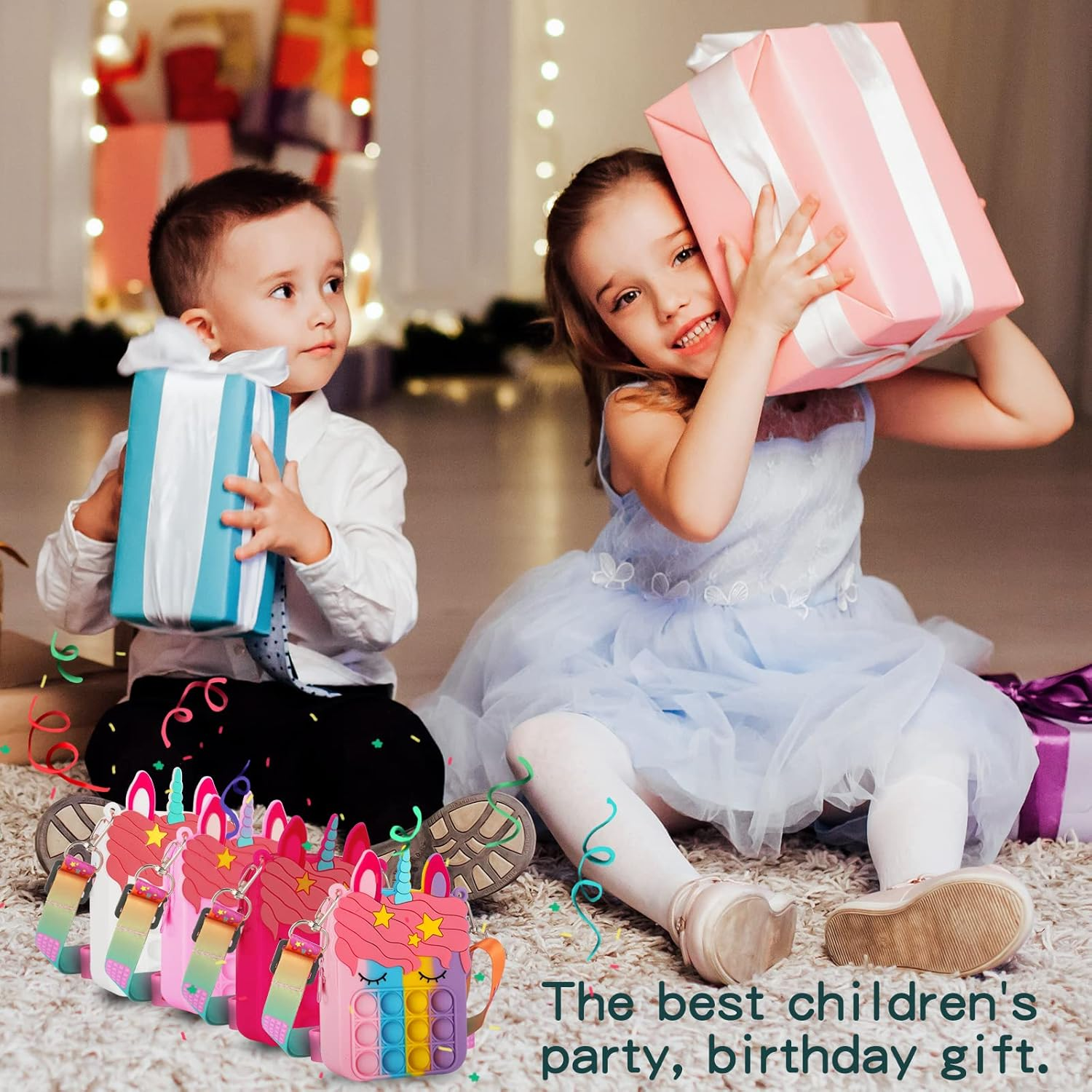 Push Bubble Sensory Pop Simple Fidget Handbag, Push Bubble Fidget Sensory Toys Crossbody Handbag Shoulder Bag, Silicone Small Purse Relieve Stress Relief Bag Dimple Toy for Kid Adult. (Pink) image number 6