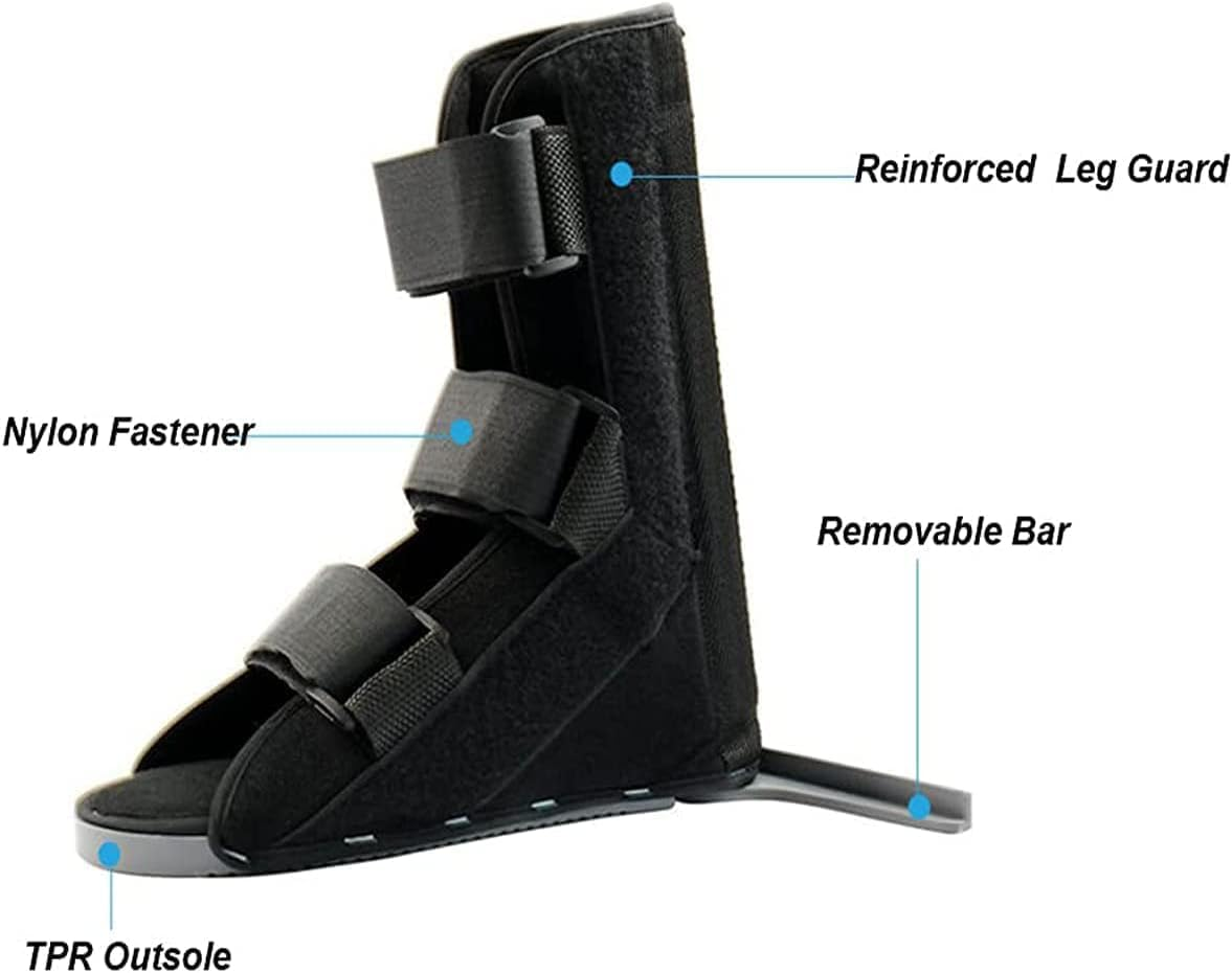 Short Air Cam Walker Fracture Walking Boot Low Top Ankle Fracture Orthopedic Braces Thong Fixed Post Op Shoe with Adjustable Strap for Foot Injuries Stable Ankle Joints Recovery Pain Relief (M) image number 3