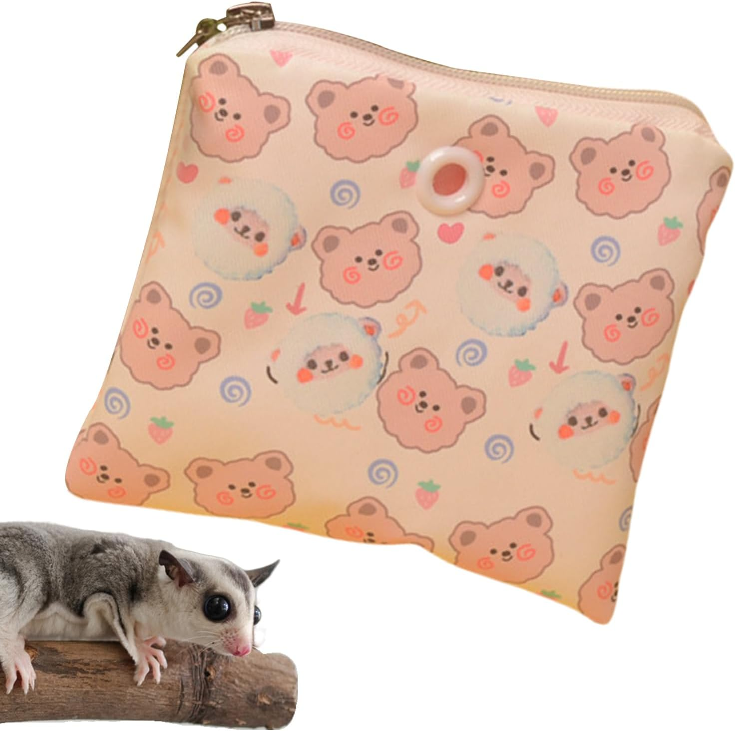 Sugar Glider Carrier,Small Animal Outgoing Sleeping Bag - Breathable Pet Carry Accessories for Squirrel Hedgehog Hamster Small Animal image number 2
