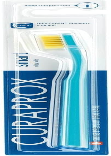 Curaprox Toothbrush CS Smart - Small Manual Toothbrush for Kids and Adults with 7600 Ultra Soft CUREN Bristles - 1 Piece - Random Color