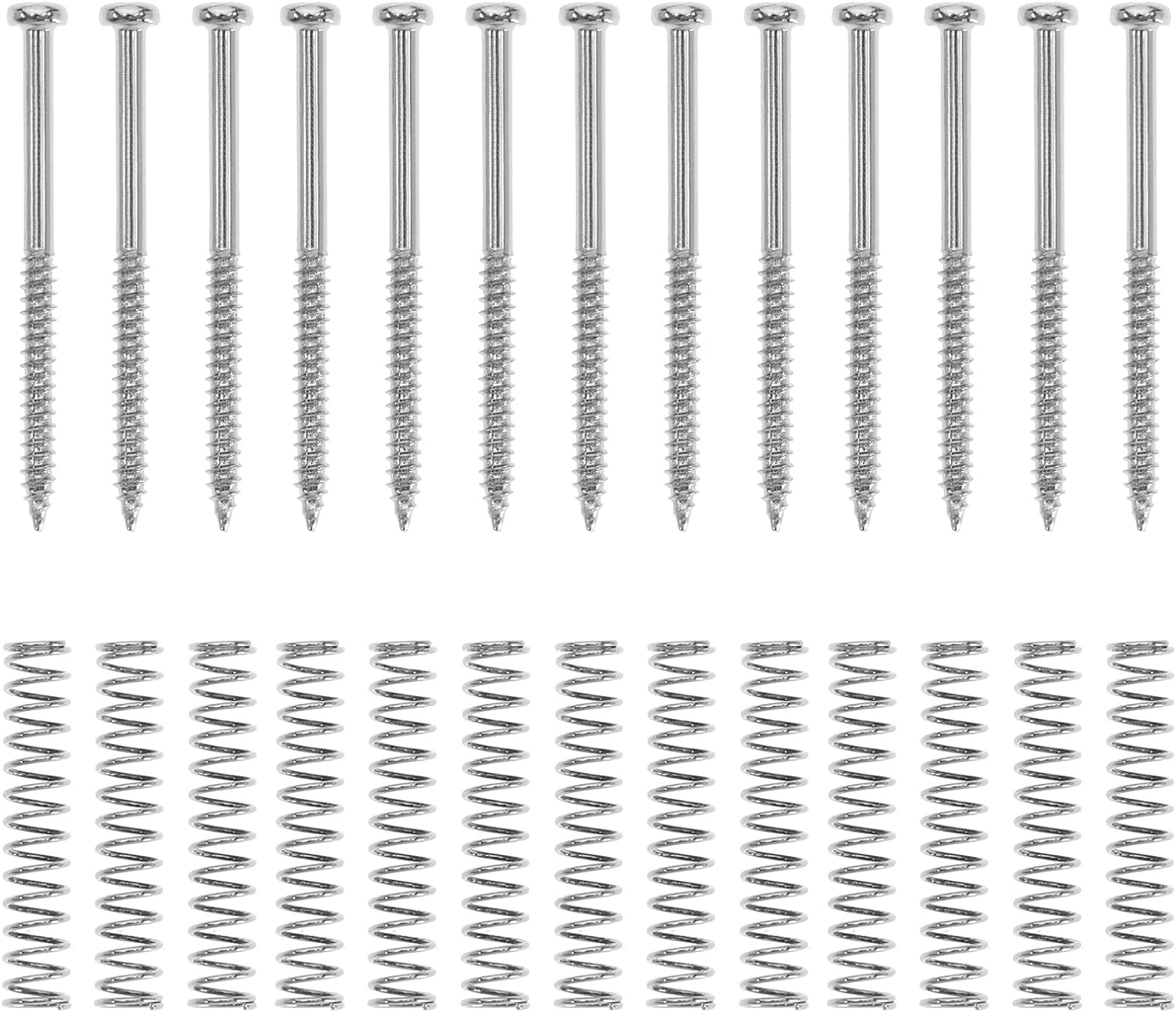 Ecsing 20 Sets Pickup Mounting Screws Pickup Springs Kit for Electric Guitar Musical Instruments Replacement Accessories Silver image number 5