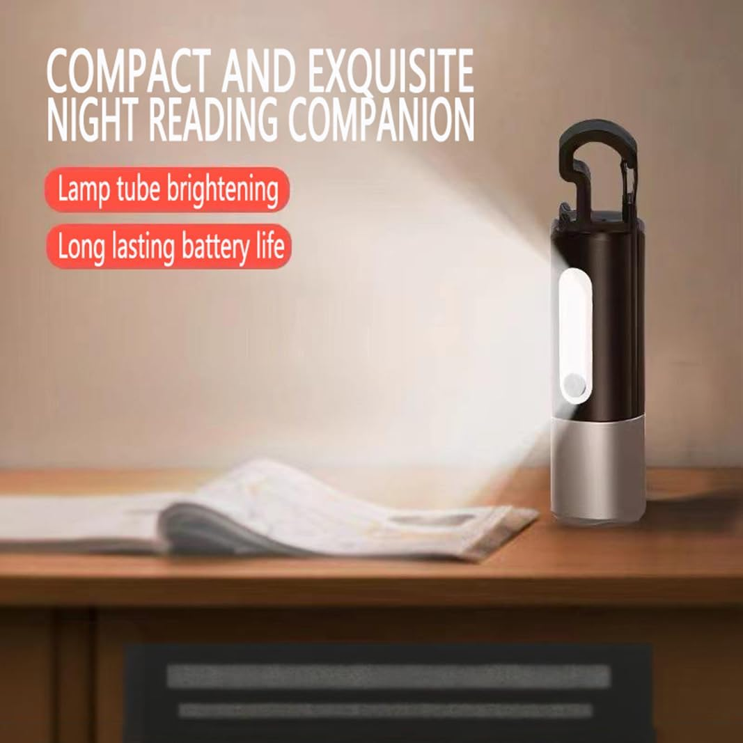 Mini Rechargeable Flashlight, 2000LM Tactical Torch with Dual Light Modes, Zoomable, Waterproof, Magnetic Hook & Bottle Opener for Camping, Hiking, Emergency (Keychain Design) image number 3