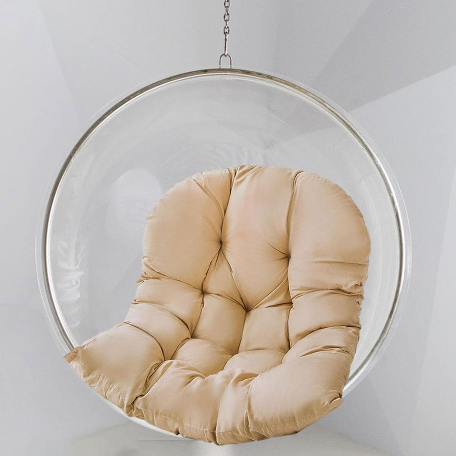 Hanging Egg Chair Cushion Chair Seat Cushion Garden Chair Mat Swinging Chair Pad for Lawn, Khaki image number 3