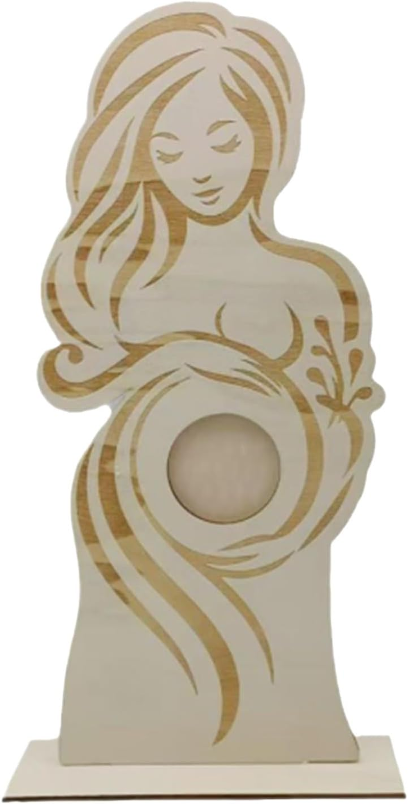 Ultrasound Frame, Wooden Baby Photo Keepsake, 12.6X5.91 Inches, Exquisite Craftsmanship, Pregnant Woman Picture Ornament, Memorable Frame for Expectant Mothers-To-Be image number 3