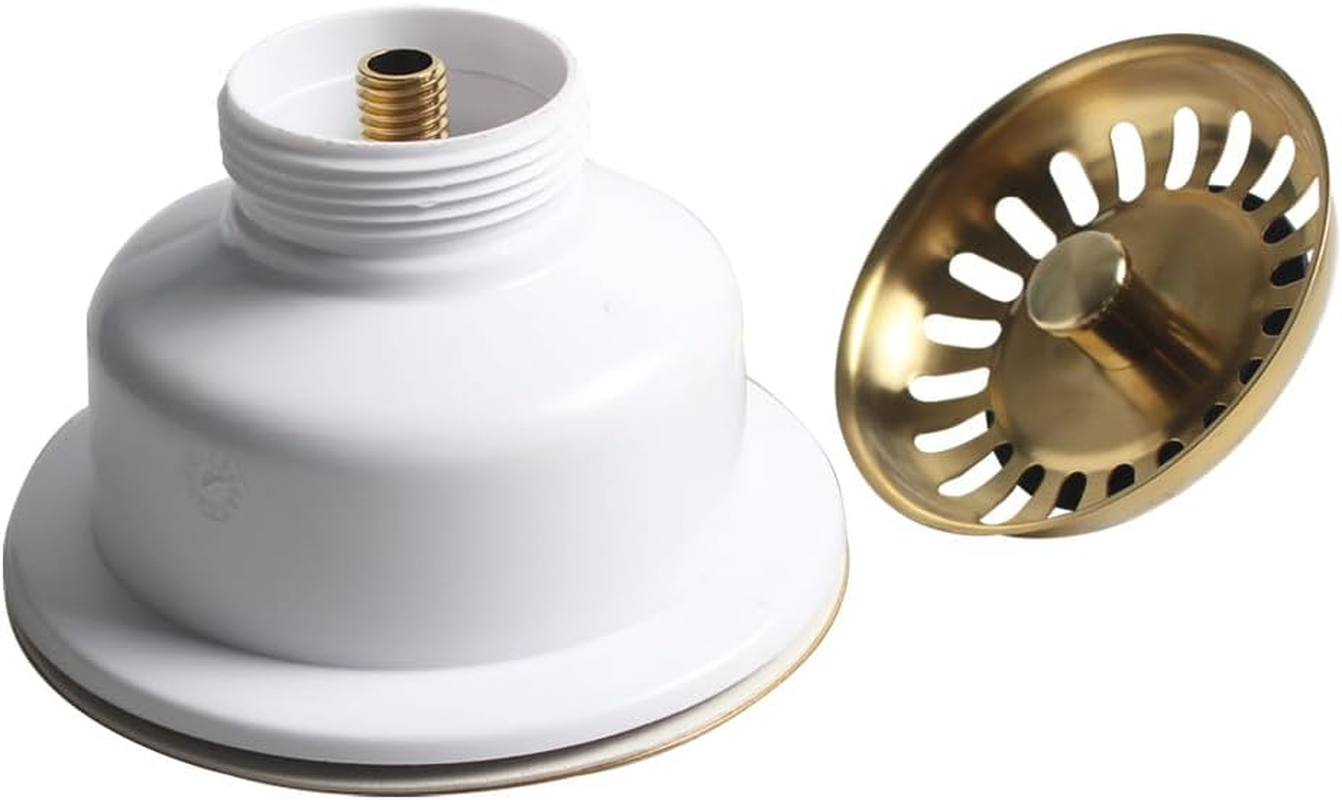 TALEA 114 Mm Sink Dish Drainer Drain Kit for Single Bowl Kitchen Sink Drainage Waste Kit Brushed Gold SUS304 Filter XK223C041-K image number 2