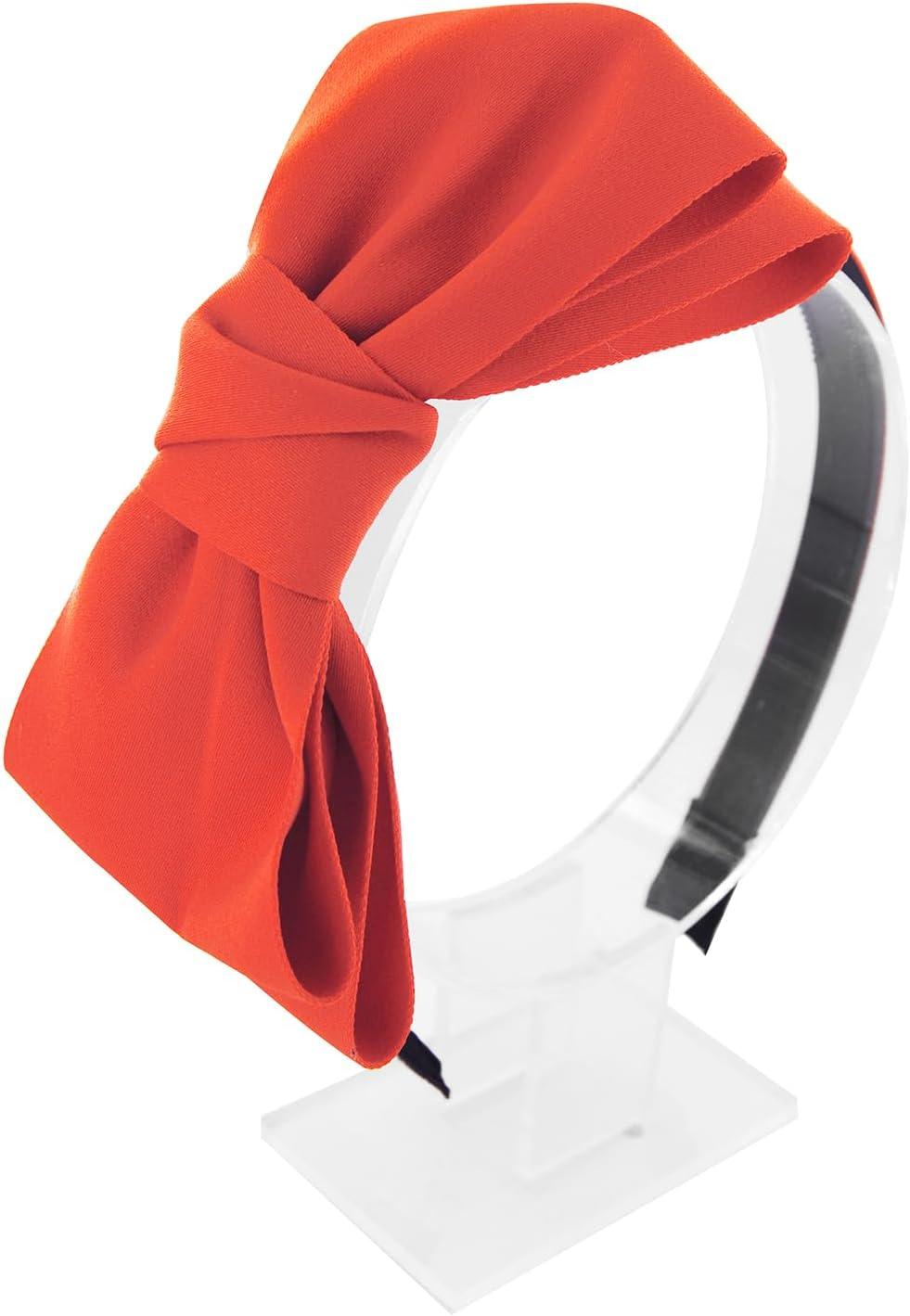 Axy Headband with Large Bow 14 Cm X 7 Cm &ndash; Beautiful Headband Hair Accessories Hair Band HRS3 (Orange) - Blue-Black image number 3