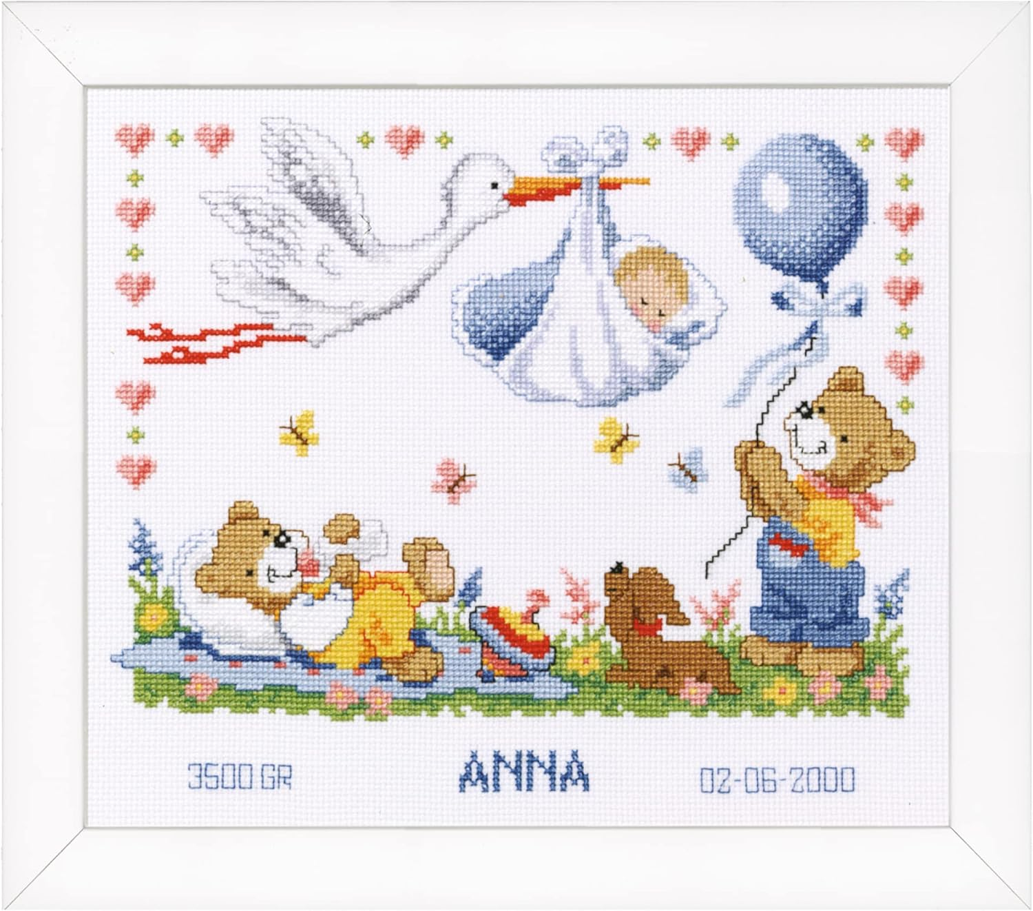 Vervaco Counted Cross Stitch Kit Bear with a Blanket PN-0011901