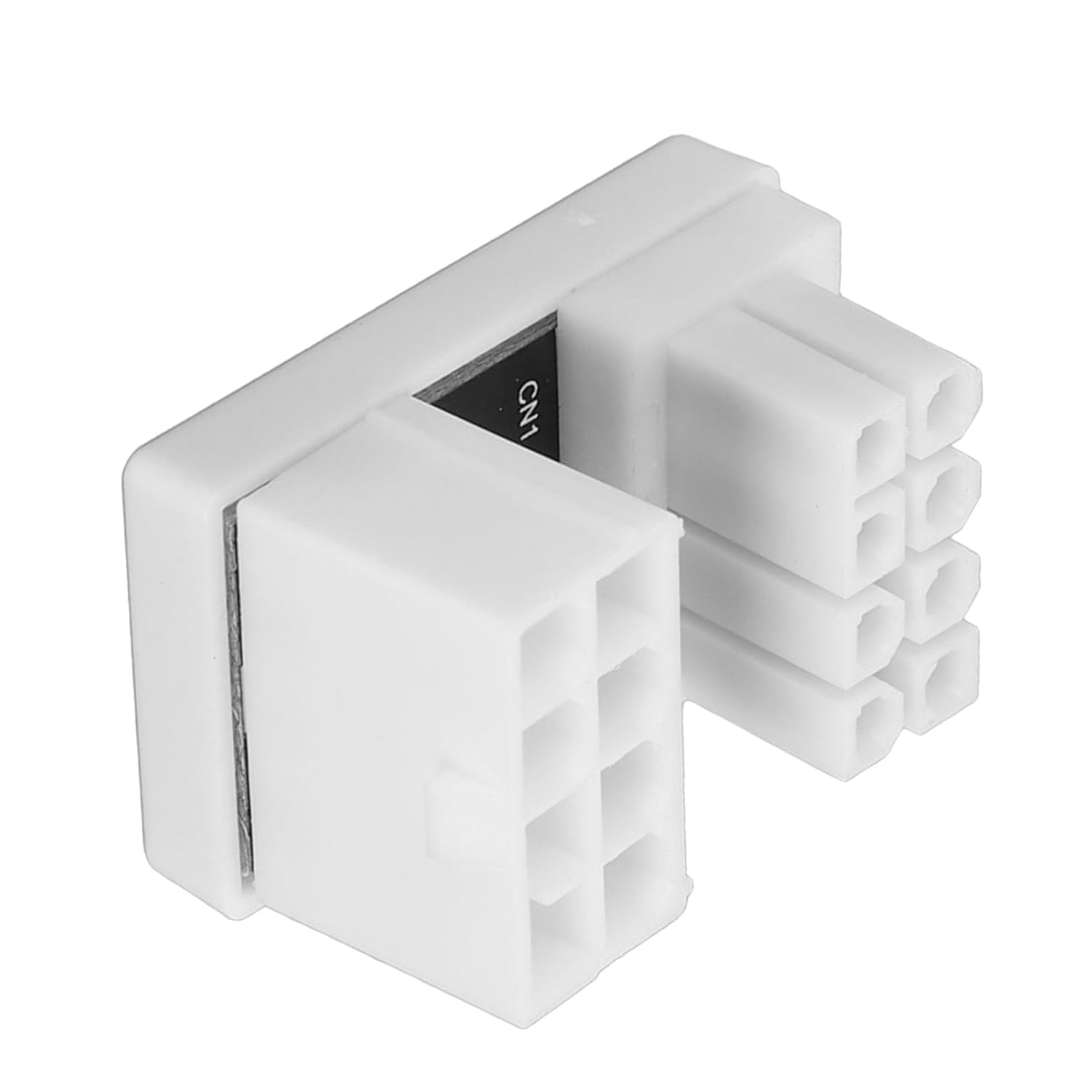 8 Pin Connector, GPU Pcie Connector 8PIN Female to Male 180 Degree Angle Pcie 90 Degree Adapter RVS Type ABS Shell Graphics Card Power Connector for Desktop (Black)