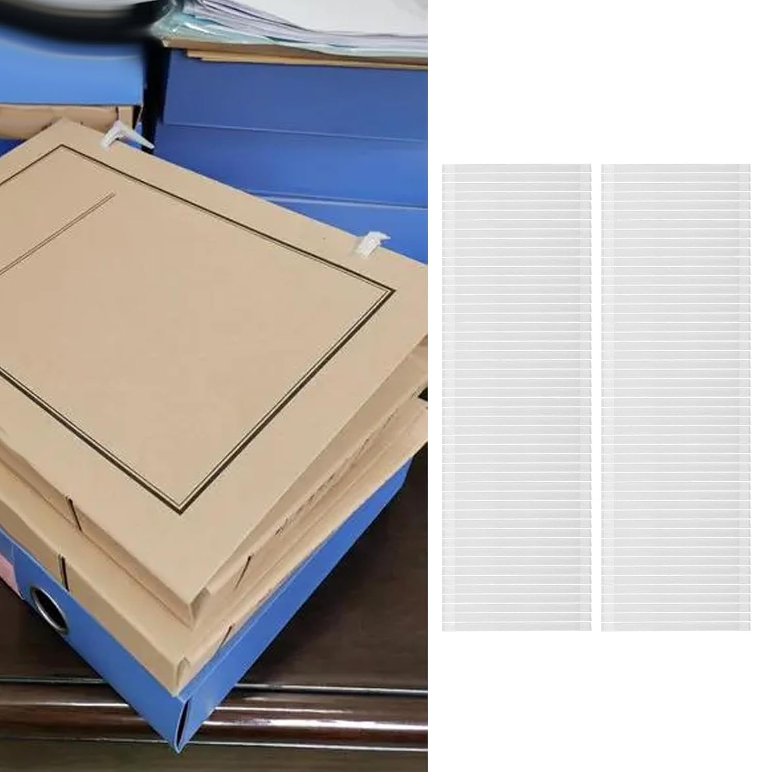 Generic Thermal Glue Strips, Book Binding Glues, Hot Melt Glue Strips for Albums, Documents, Craft Manuals, 100Pcs image number 5