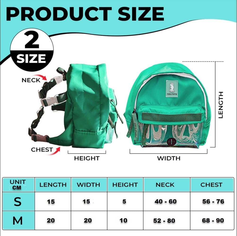 Dog Hiking Backpack with Harness and a Large Pouch for Treats,Toys, and Poopbags Holder. Made from Waterproof Material, Ideal for Puppy Daycare or Everyday Walks(M) image number 5