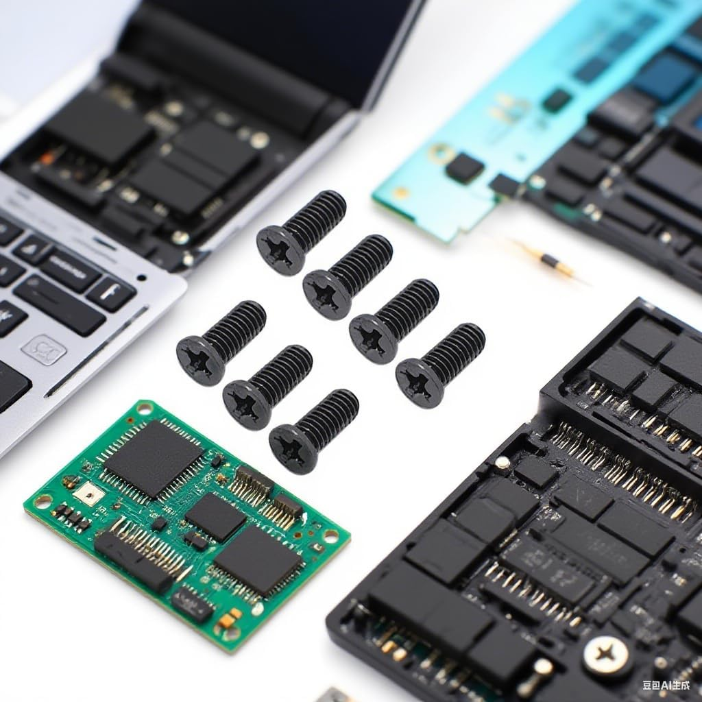 HSSDTECH (1Set 7PCS Black) Lower Bottom Screws for DELL INSPIRON 5593 5594 3501 3505 Laptop Bottom Base Cover Case Hexagonal Plum Screws （No Anti-Stripping Screws image number 1