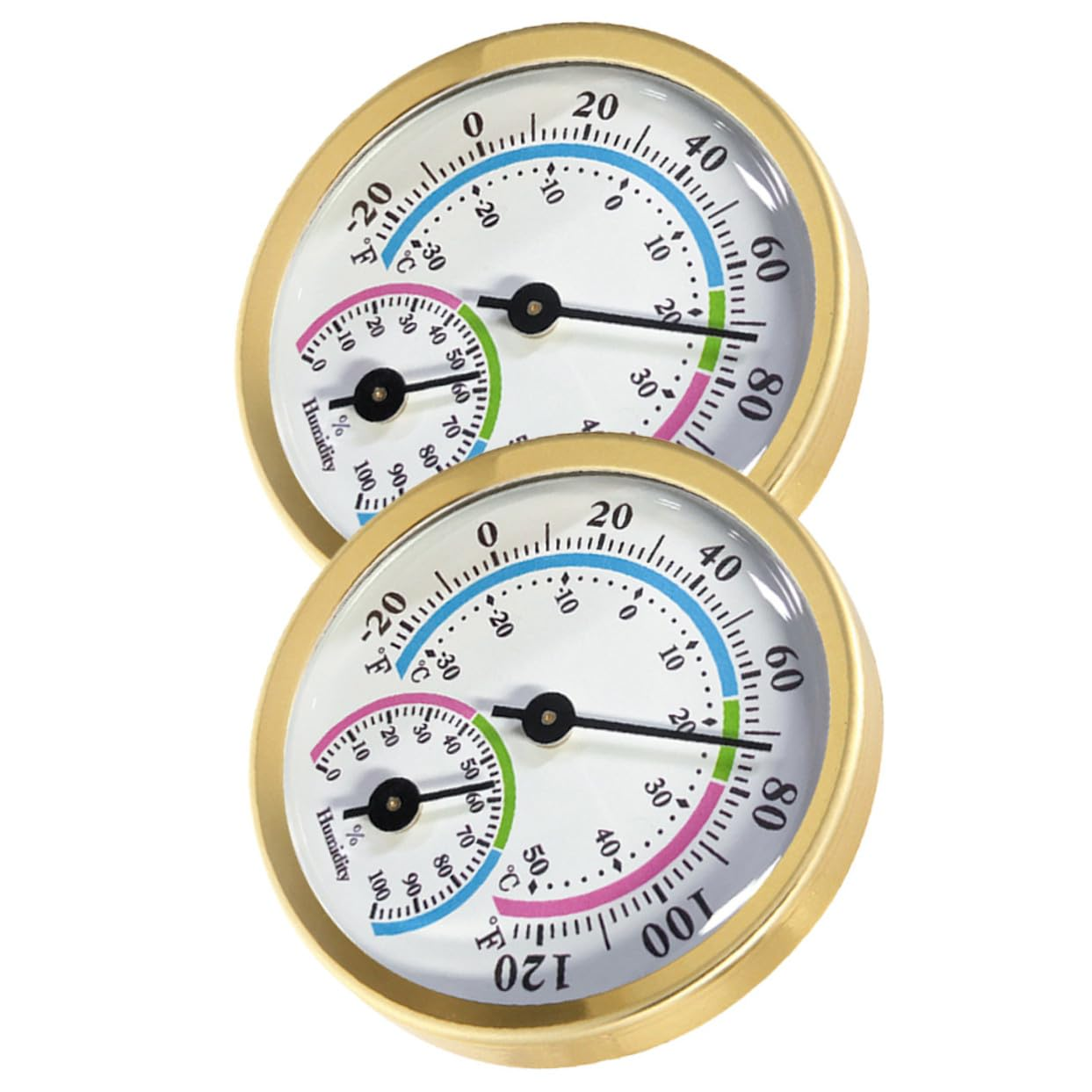 DECHOUS 2Pcs Thermohygrometer Indoor Outdoor Mini Digital Weather Station for Home Office Patio Automatic Measurement image number 3