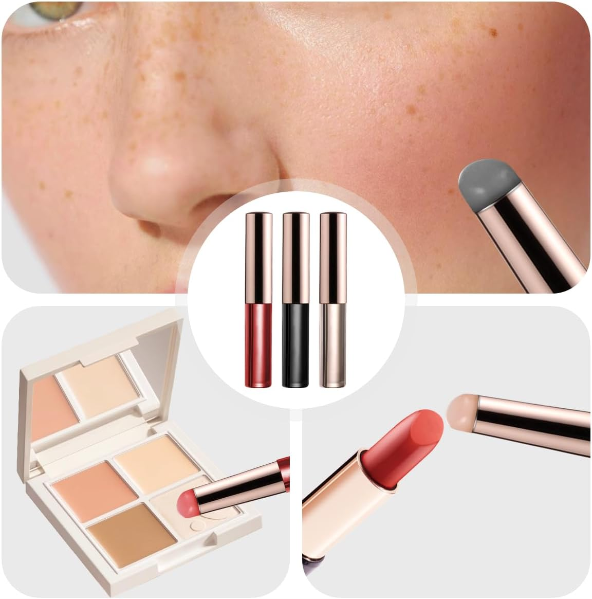 WELANE Silicone Lip Brush, 3 PCS Lip Makeup Brush for Lip Balm, Lip Gloss, Concealer (8.2 X 1.5Cm/3.22 X 0.59In) image number 3