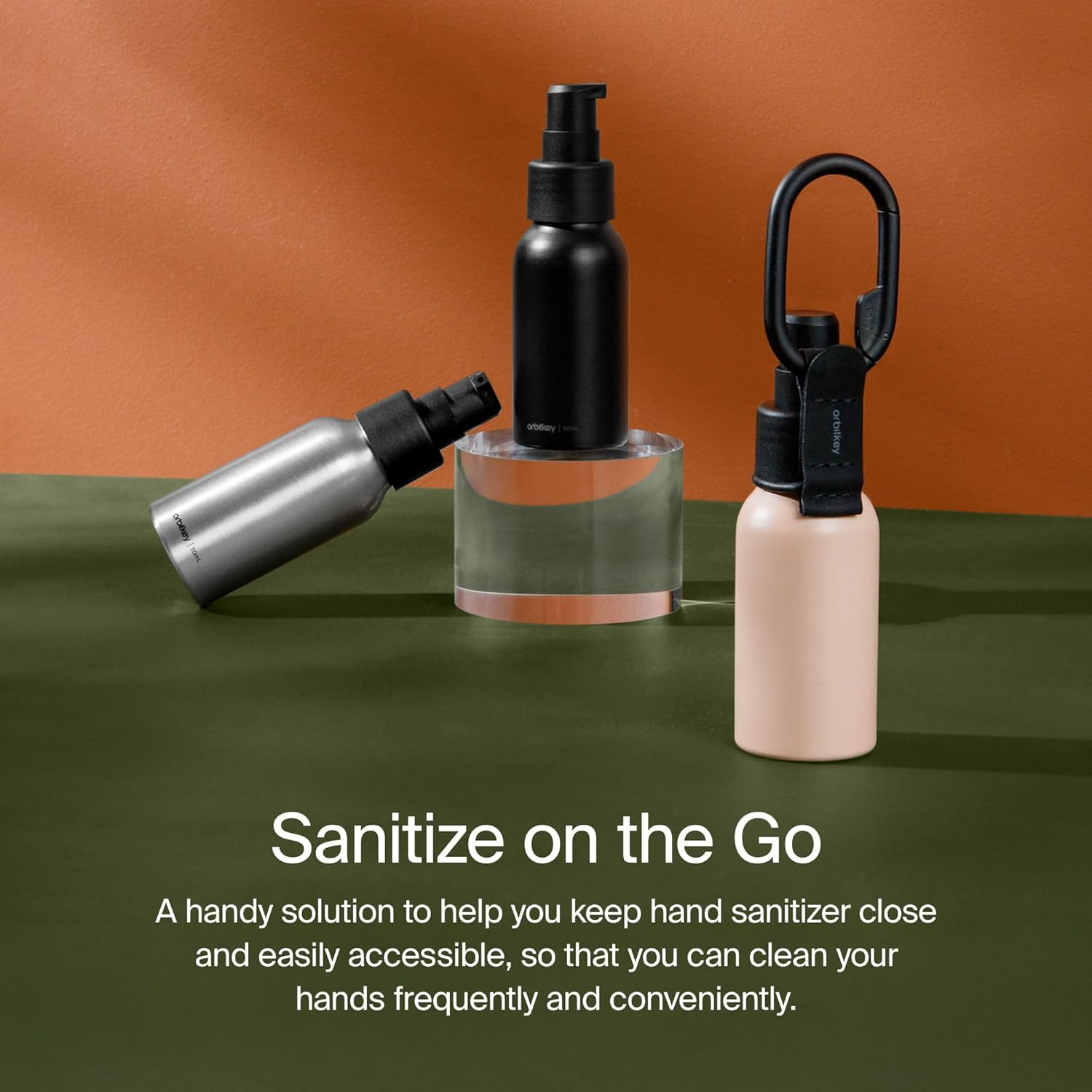 Orbitkey Clip-On Refillable Bottle 50Ml - Black