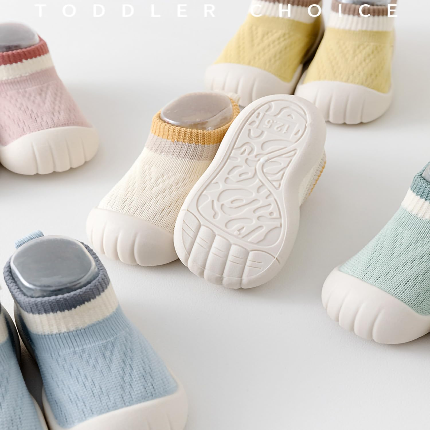 Baby Shoes First Walking & Walker Slip-On Soft Sole Non-Slip Sock Sneakers Infant Floor Slippers Toddler Shoes Lightweight Breathable for Boys Girls Early Walkers image number 3