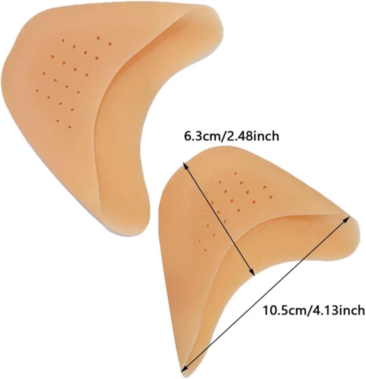 8 Pcs Silicone Toe Protectors Cover for Men and Women, Gel Toe Pad with Stomata for Pain Relief, Suitable for High Heels, Ballet Shoes, Pointed Shoes Work Boots - Blister Protection, Breathable Pad Protection image number 5