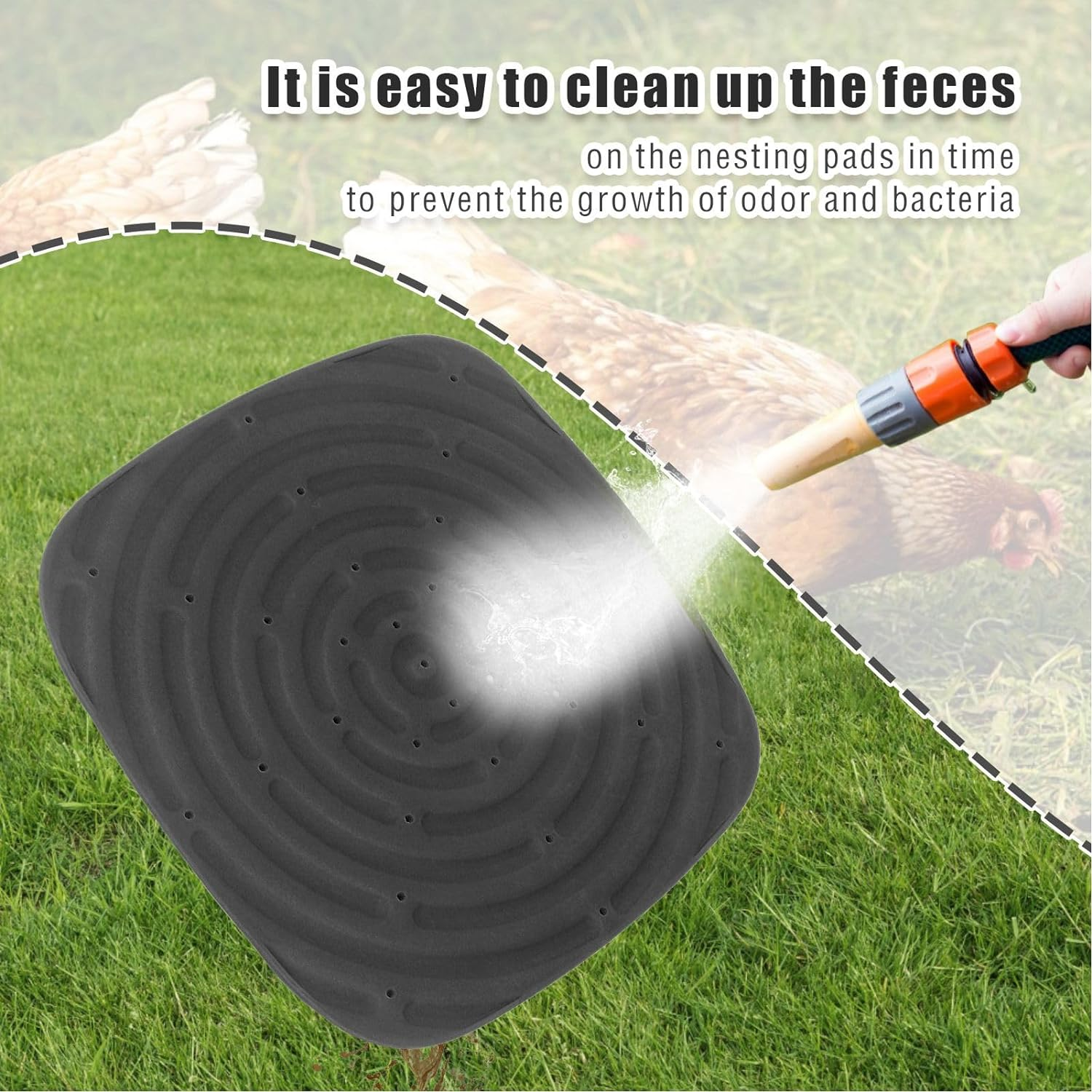 4Pcs Chicken Nesting Box Pads, Washable Chicken Nest Box Liners, 12In Chicken Nesting Pads, Chicken Bedding Chicken Coop Mats for Chicken Laying Boxes, Hen House Eggs Protecting image number 4