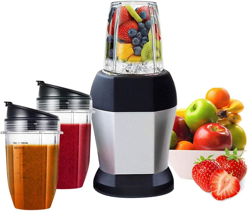 Blender Cups for Ninja Blender, 18OZ Cup with Sip & Seal Lids Compatible with 900W 1000W Nutri Ninja Blender Auto Iq Series (2 Pack) image number 2