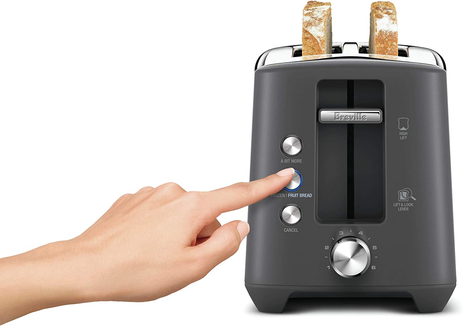 Breville the 'A Bit More' plus 2-Slice Toaster, Brushed Stainless Steel, BTA435BSS image number 1